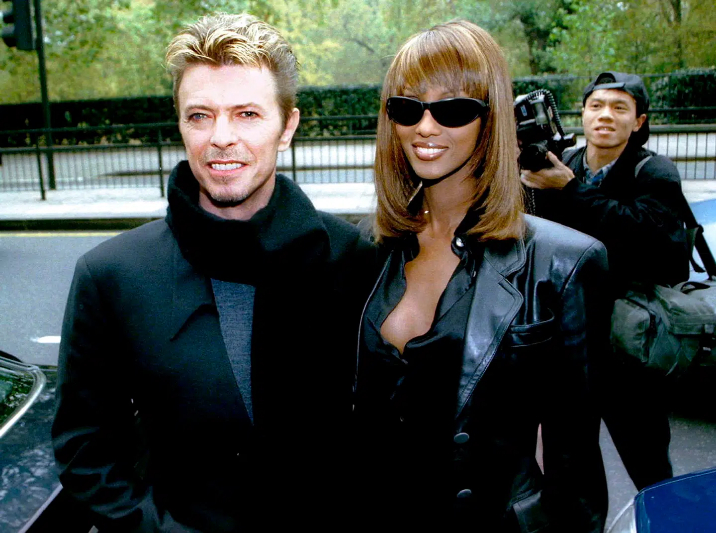 Iman og David Bowie i 1995.
