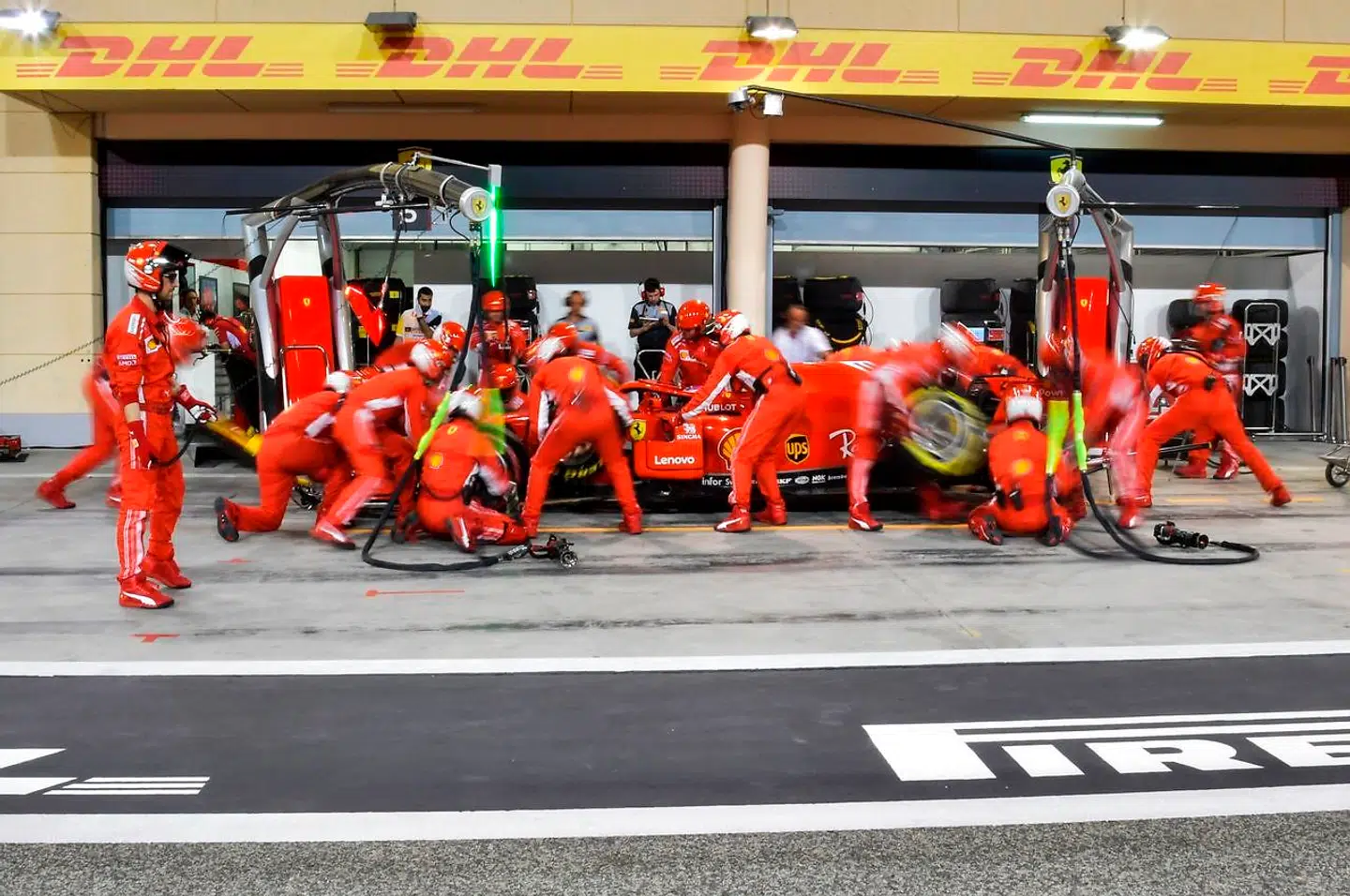Uheldet skete i forbindelse med Kimi Raikonnens pitstop.