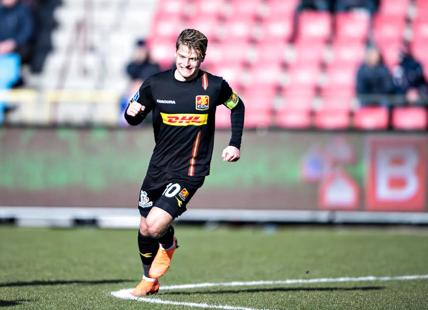 FC Nordsjællands Mathias Jensen er brandvarm. (Foto: Henning Bagger/Scanpix 2018)