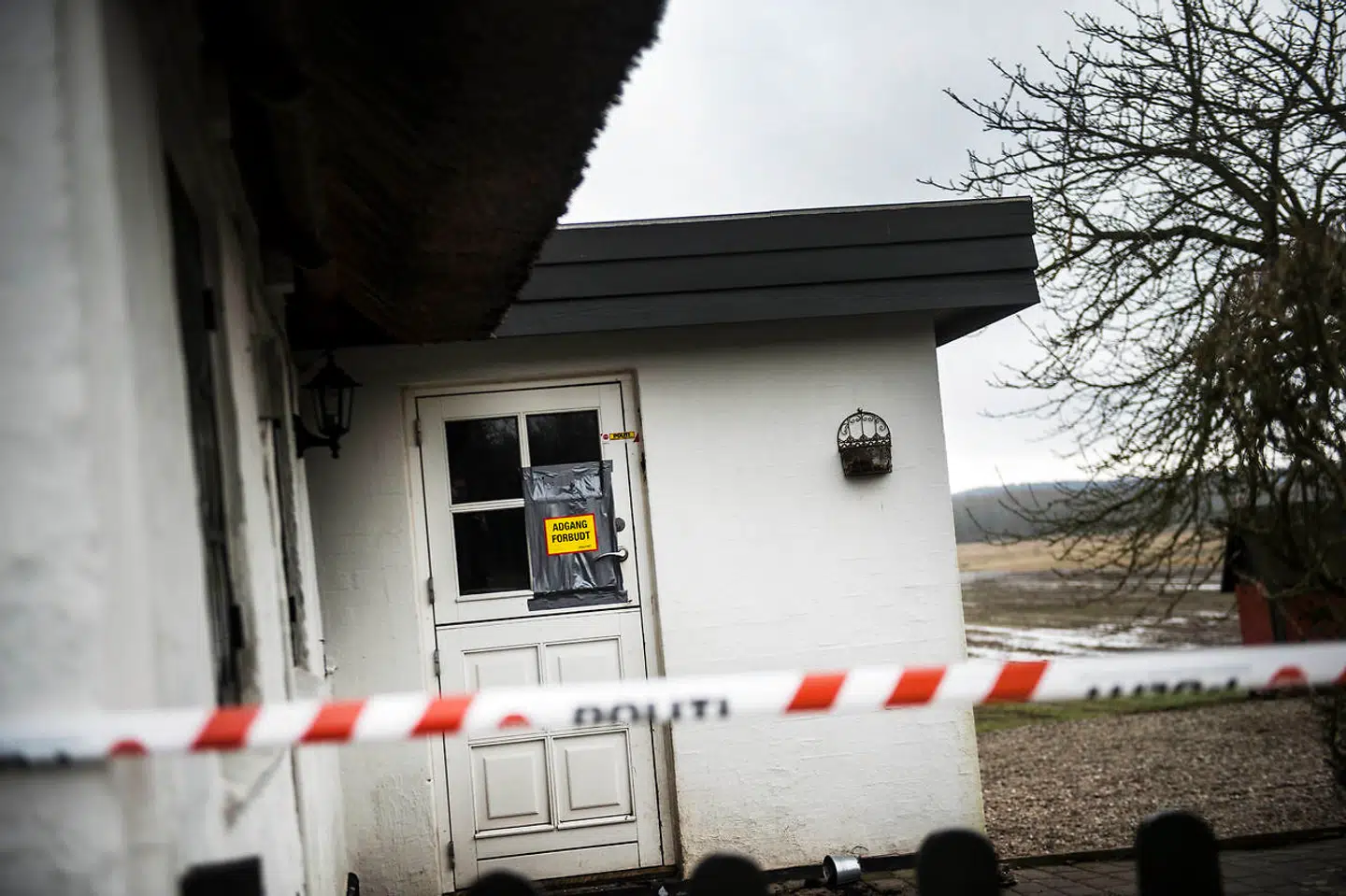 En far og to børn fundet døde i en ejendom på Nørregårdsvej i Stenstrup på sydfyn, nordvest for Svendborg, onsdag den 4. april 2018.. (Foto: Tim Kildeborg Jensen/Ritzau Scanpix)
