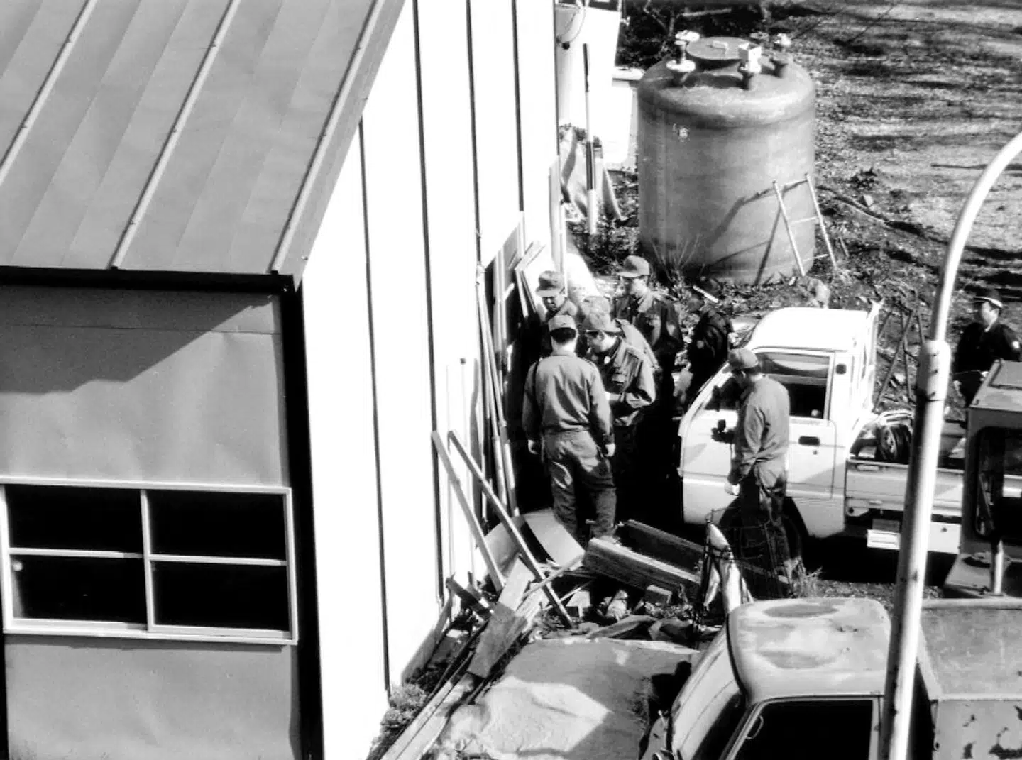 Én af de lagerbygninger, hvor Shoko Asahara og hans følgere opbevarede de kemiske våben.