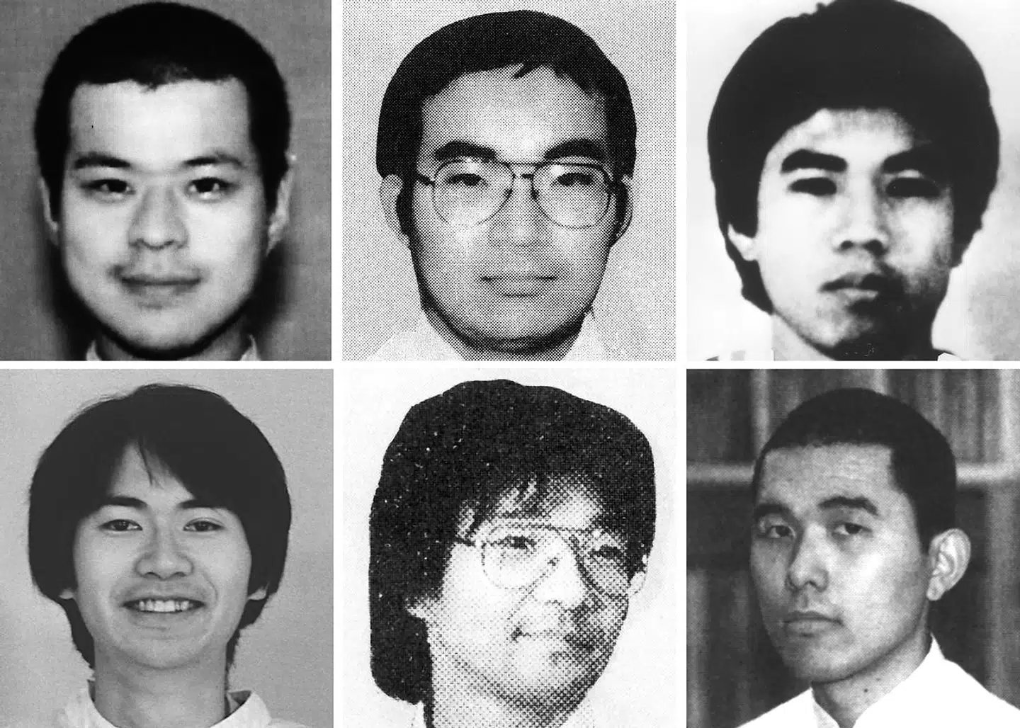 Seks af de i alt 13 disciple, som i dag sidder på dødsgangen.