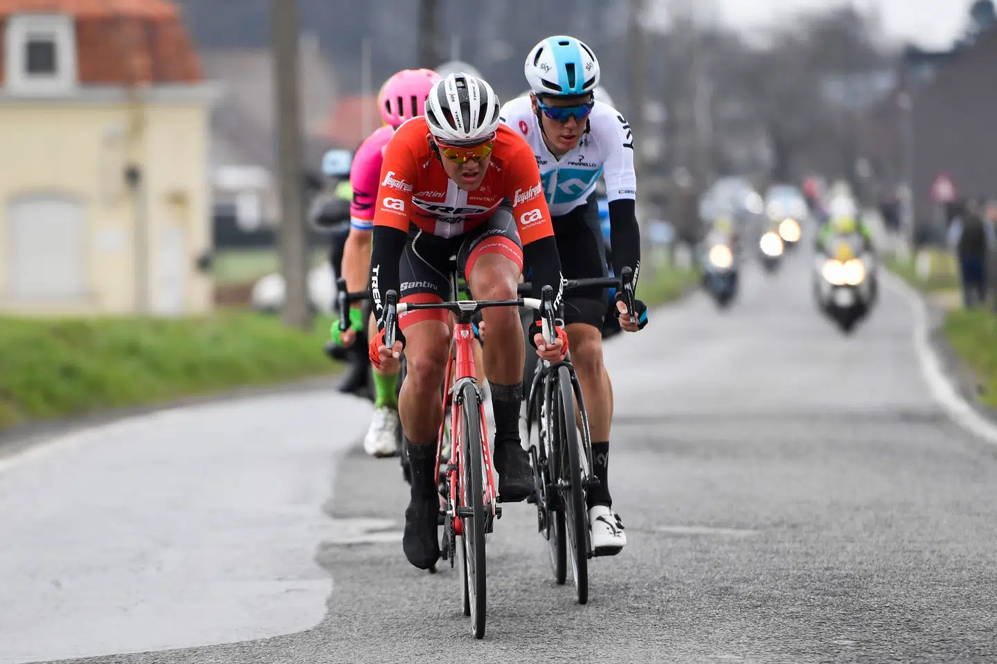 Den danske mester, Mads Pedersen (Trek), leverede søndag karrierens største resultat med en andenplads i Flandern Rundt. Scanpix/Dirk Waem
