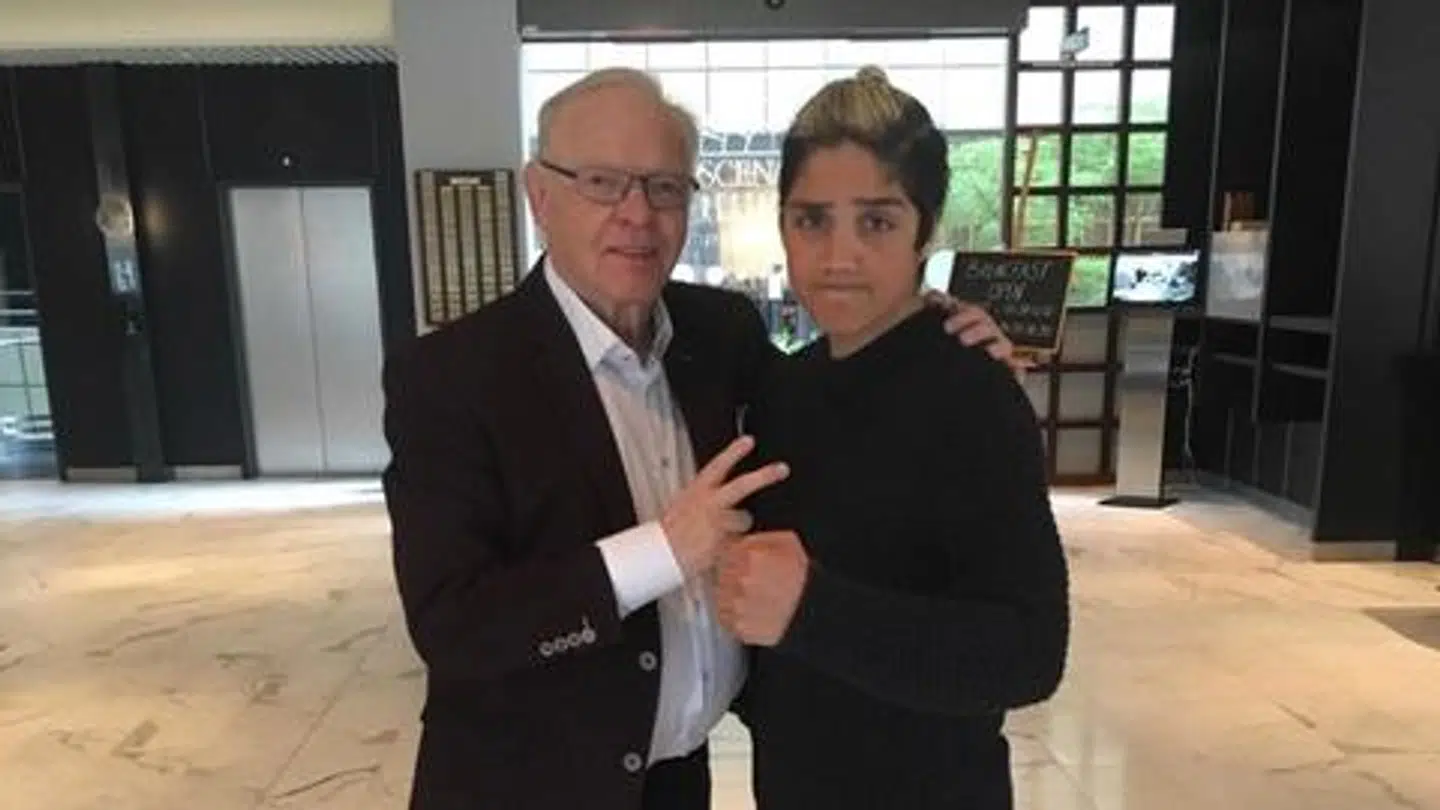 Boksepromotor Mogens Palle og Diana Nadim.