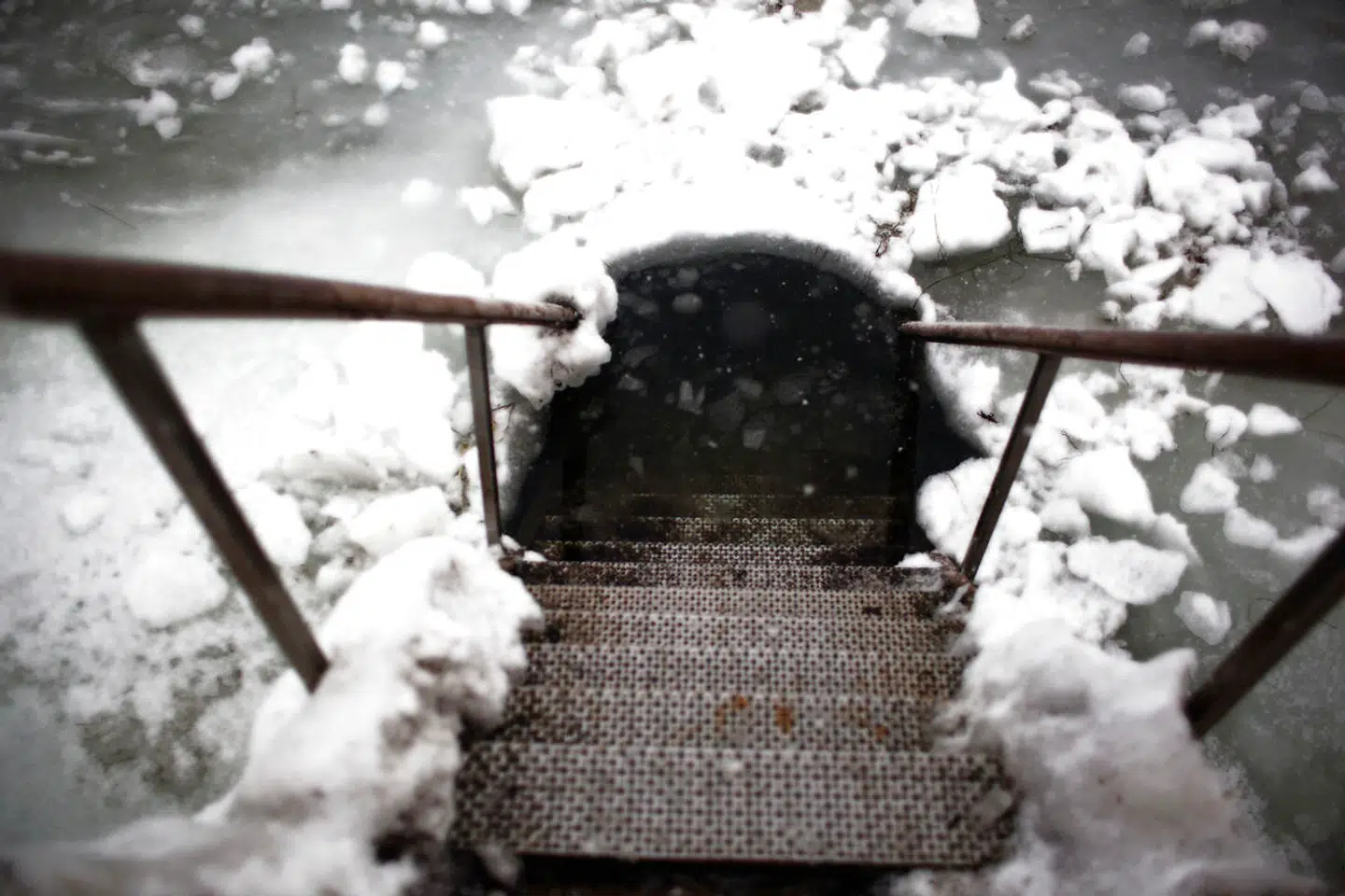 I 2013 havde vinterbaderne på Amager stadig mulighed for at få et koldt gys.