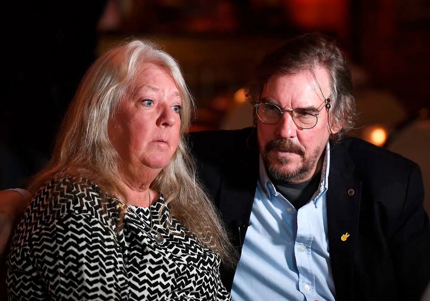 Her ses Kim Walls forældre, Ingrid og Joachim Wall 23. marts 2018 i New York