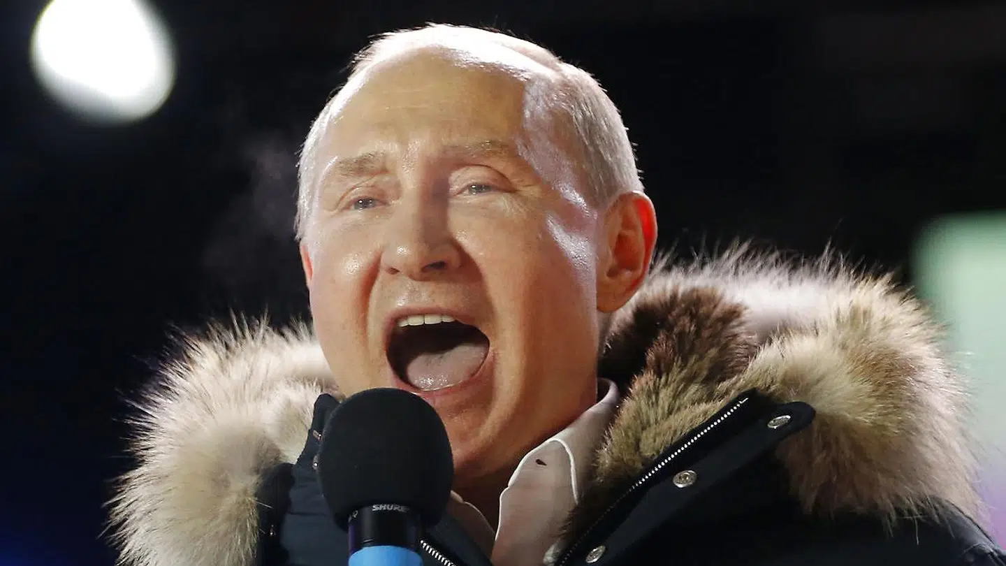 Vladimir Putin. Moskva søndag den 18. marts.