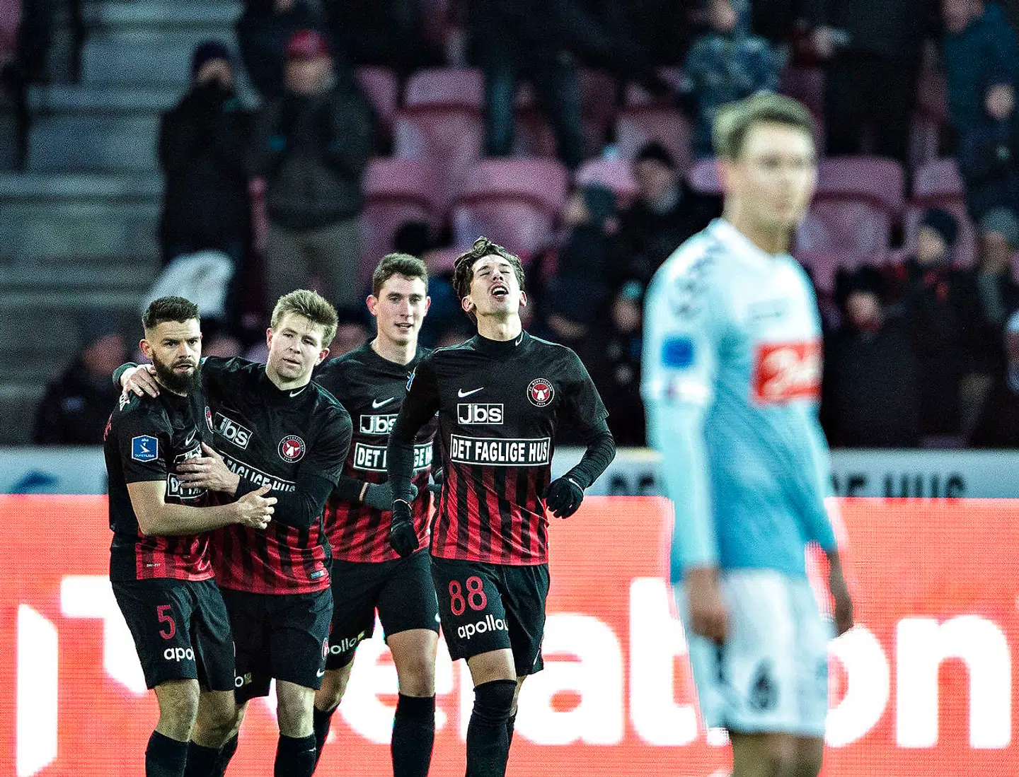 FC Midtjylland s Gustav Wikheim har scoret til 2-1 i Alka Superliga-kampen FC Midtjylland mod SønderjyskE på MCH-Arena i Herning, 18. marts 2018.