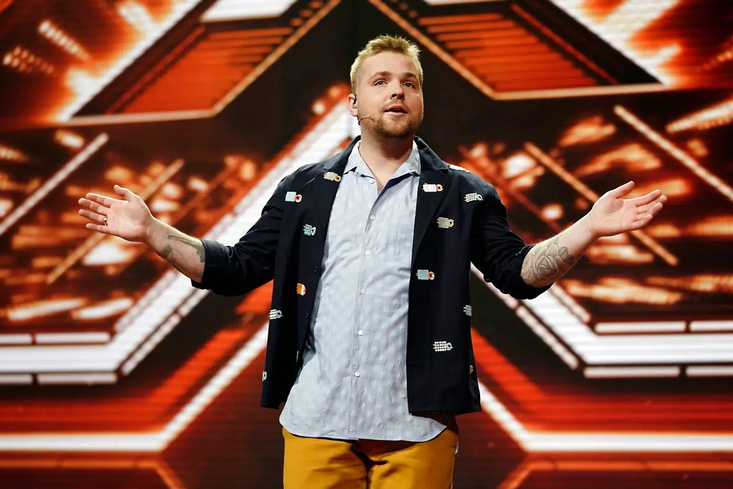 Joakim Ingversen ved første X Factor liveshow i DR byen 23. februar 2018.