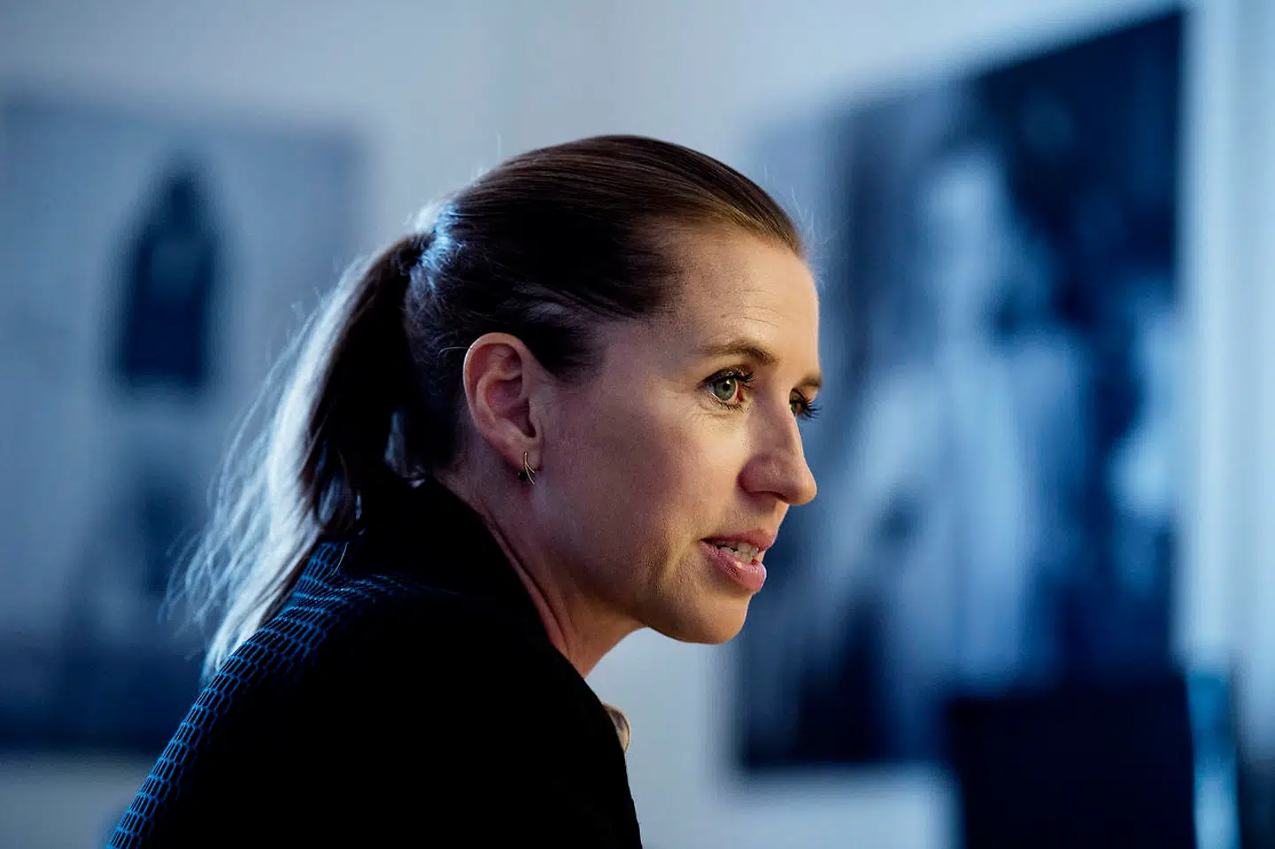 Socialdemokratiets formand Mette Frederiksen holder pressebriefing i forbindelse med regeringens ghettoudspil torsdag den 1 marts 2018.. (Foto: Liselotte Sabroe/Scanpix 2018)