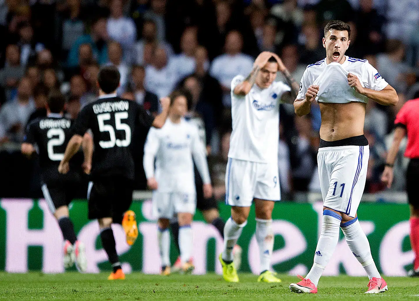 Ståle Solbakkens FCK-mandskab røg ud af CL-playoffrunden mod FK Qarabag i denne sæson. (Foto: Liselotte Sabroe/Scanpix 2017)