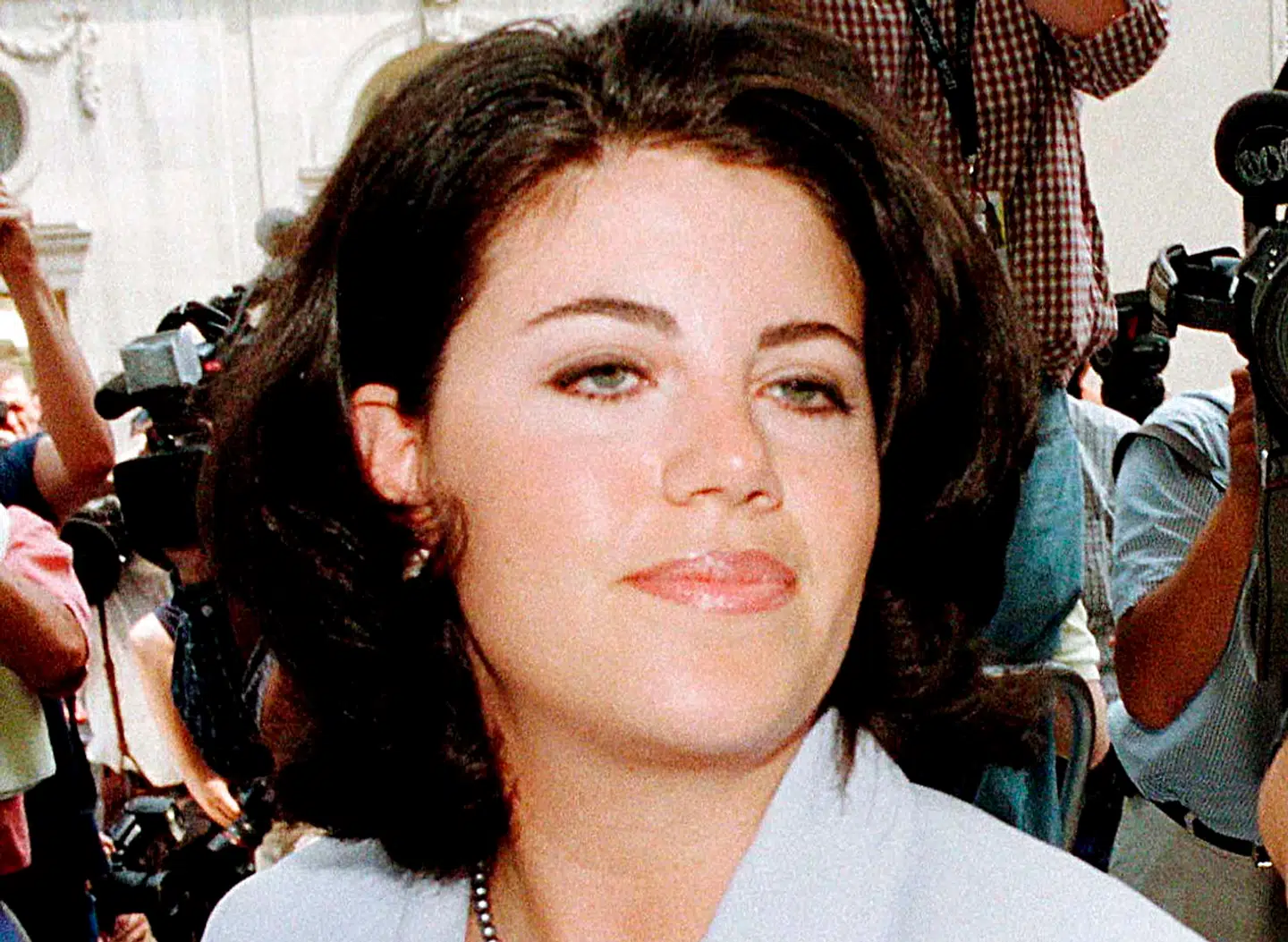 Monica Lewinsky. Billedet her er fra juli 1998.