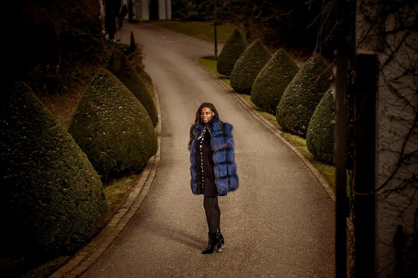 Yvonne Seier Christensen på slottet Schloss Schwarzenbach i St Gallen i Schweiz, hvor hun bor.