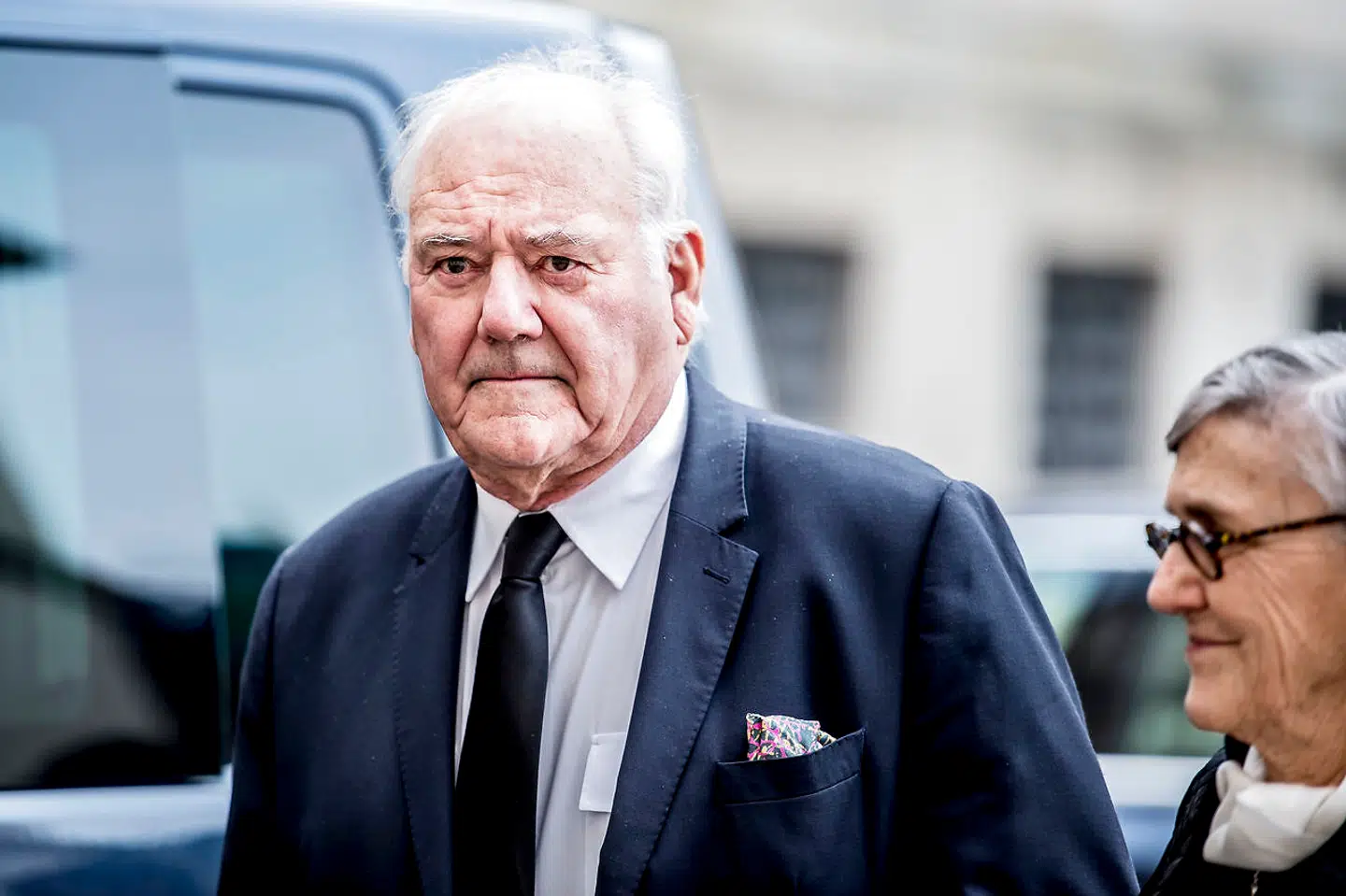 Prins Henriks bror Etienne de Laborde de Monpezat ankommer til Castrum Doloris for særligt indbudte gæster i Christiansborg Slotskirke, mandag den 19. februar 2018.