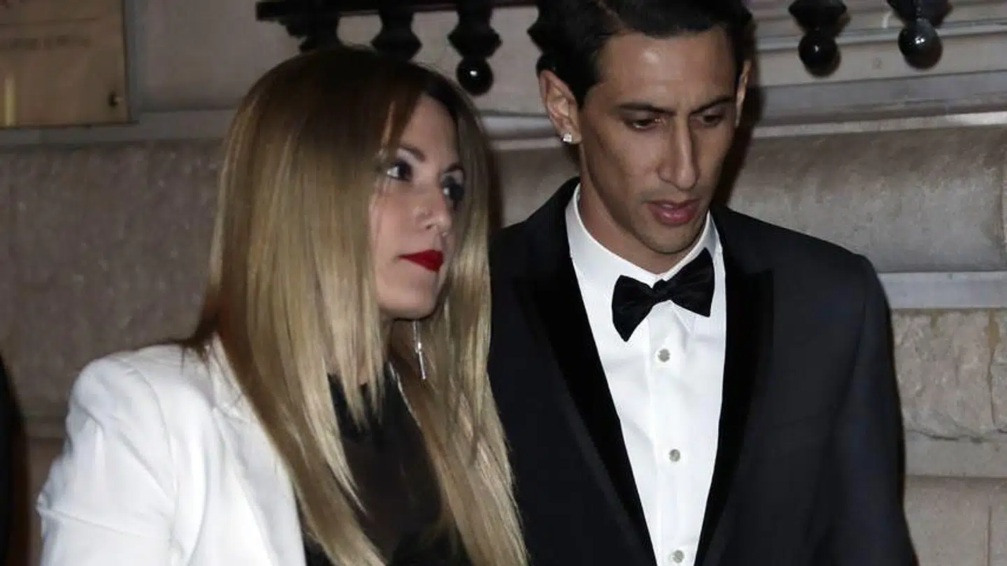 Angel di Maria med sin kone, Jorgelina Cardoso.