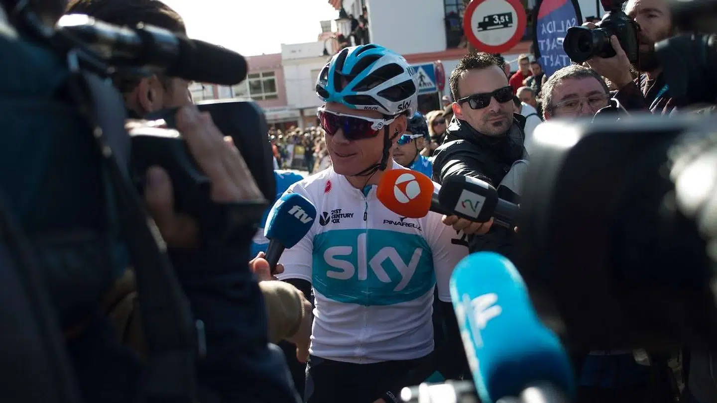 Chris Froome blev udspurgt godt og grundigt før 1. etape af Ruta del Sol.