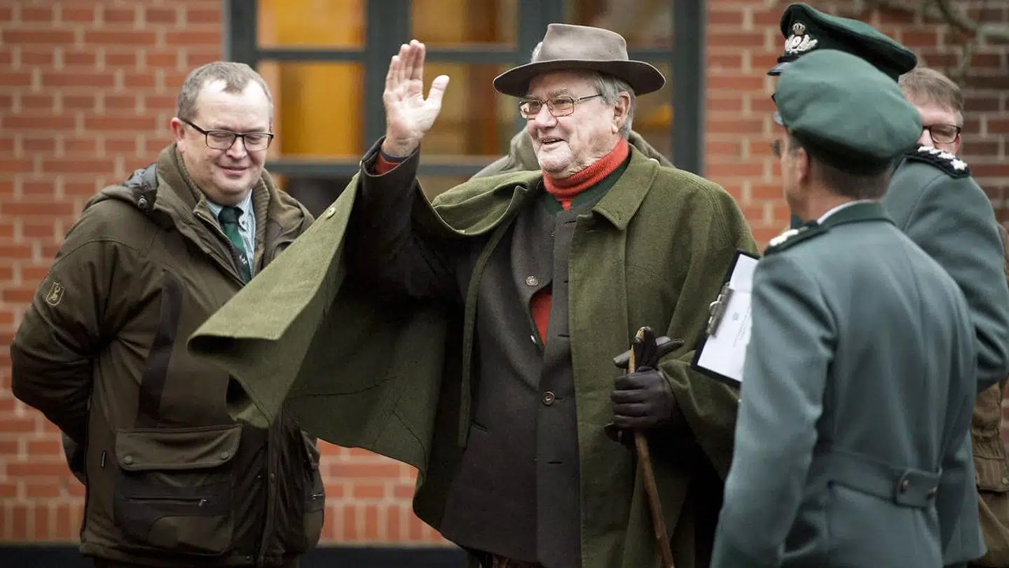 Prins Henrik var fredag d. 27 november 2015 vært ved årets kongejagt i Klosterheden Plantage.