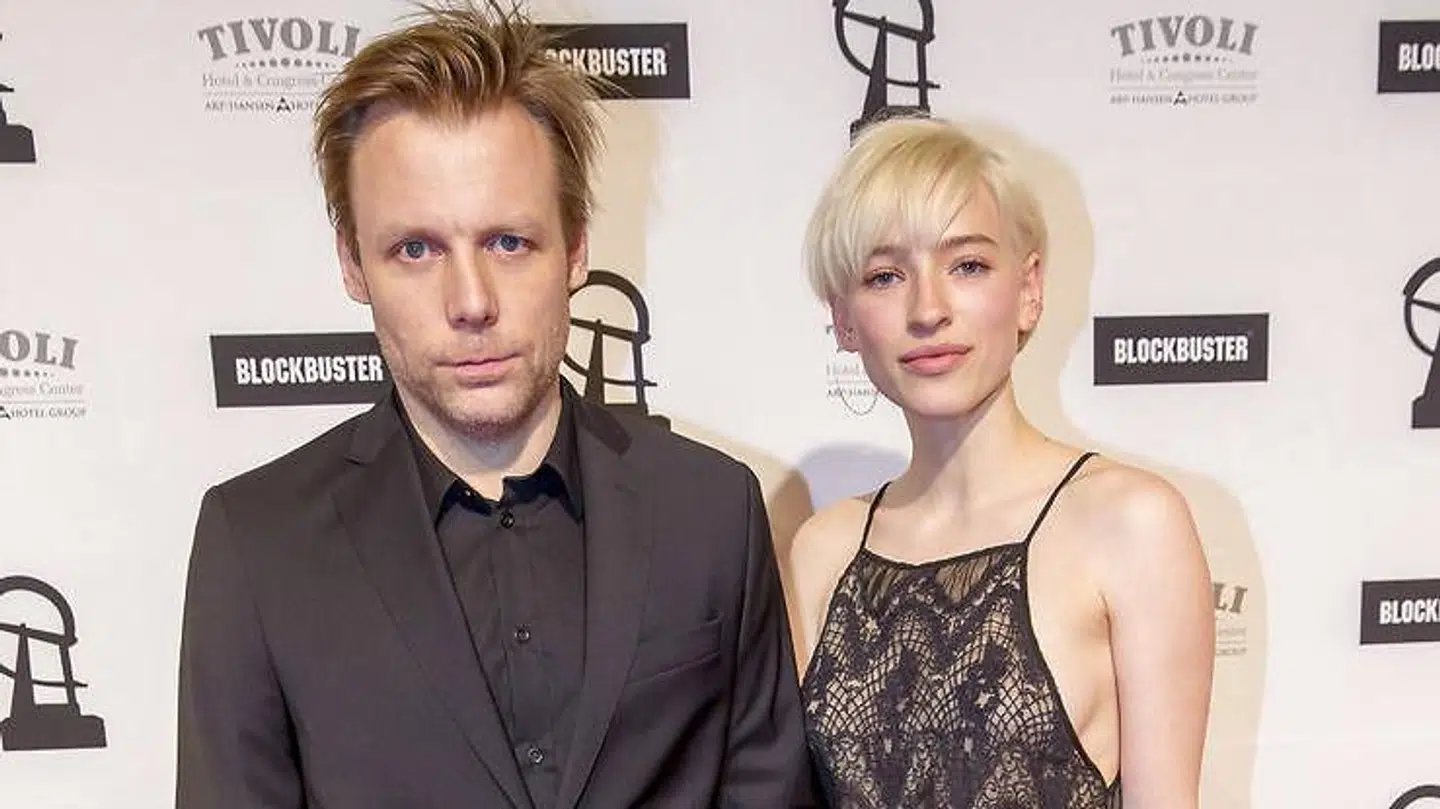 Mikael Wulff med sin forlovede til Robert-prisen 2018.