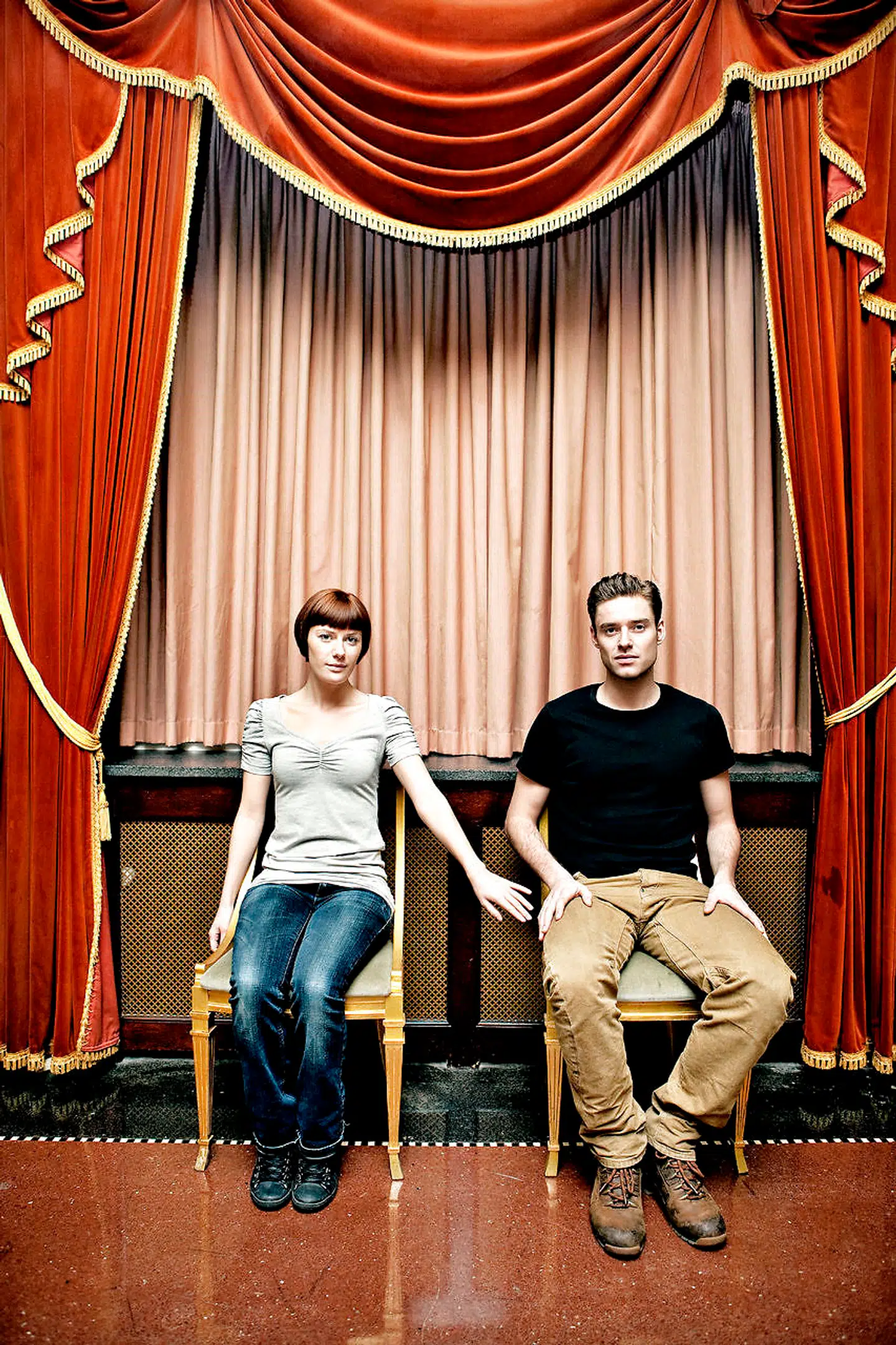 Kristine Yde og Johannes Nymark spillede hovedrollerne da ’Singing in the Rain’ i 2012 blev sat op på Det Ny Teater. Foto Thomas Freitag