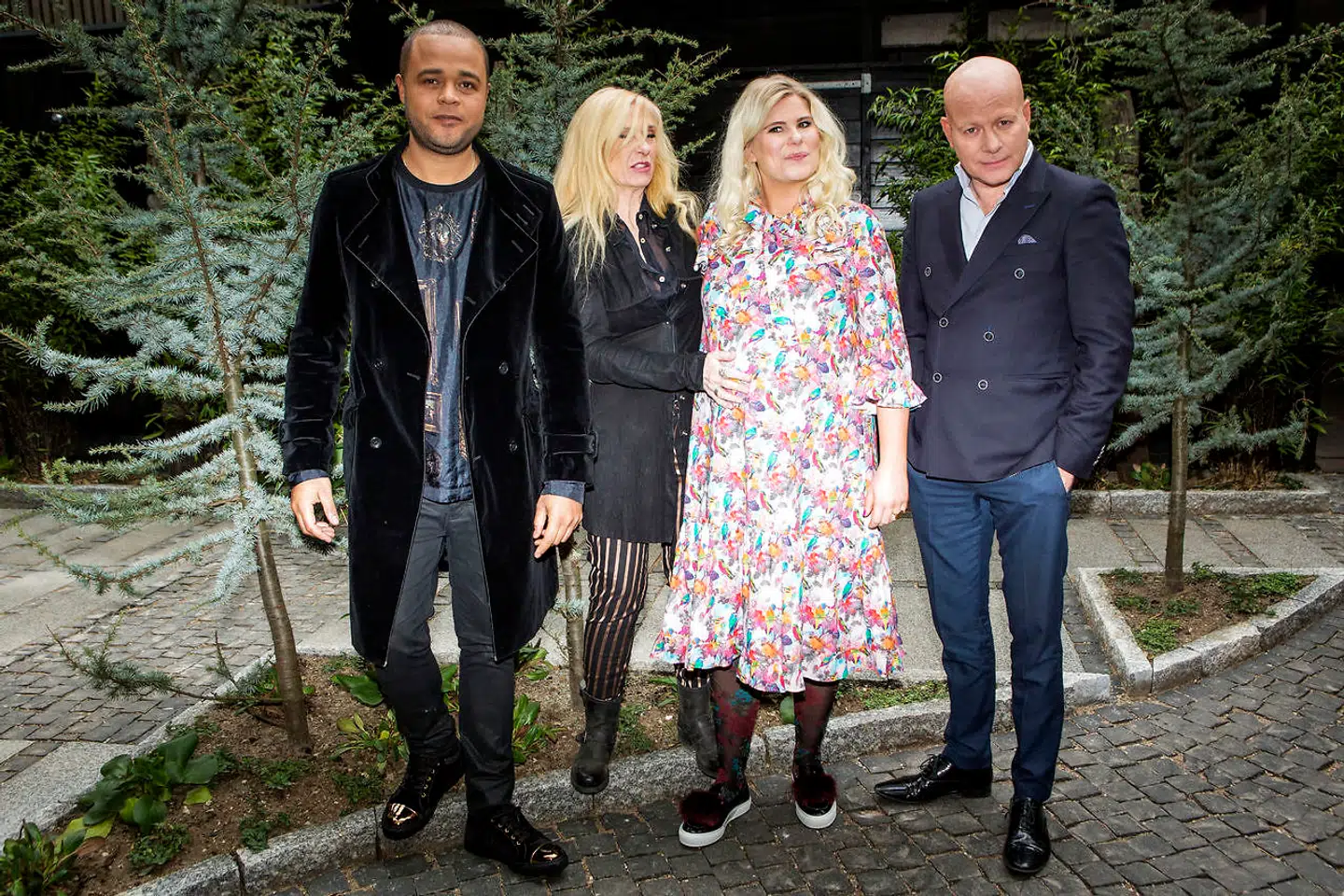Pressemøde for X Factor, d.19/12/2017 Remee Sanne Salomonsen Sofie Linde Thomas Blachman
