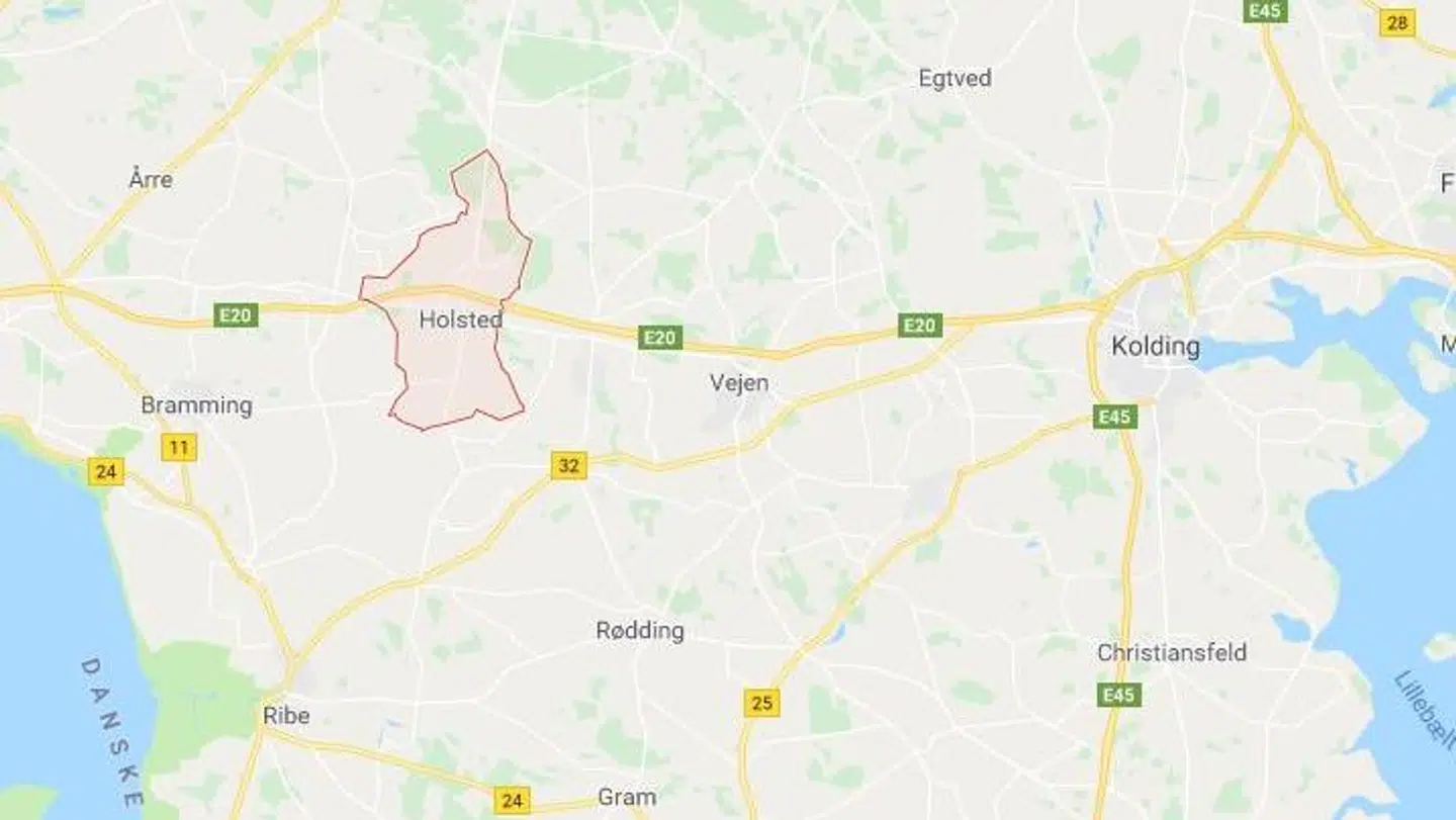 Tre mænd har stjålet tøj fra en container i Holsted.