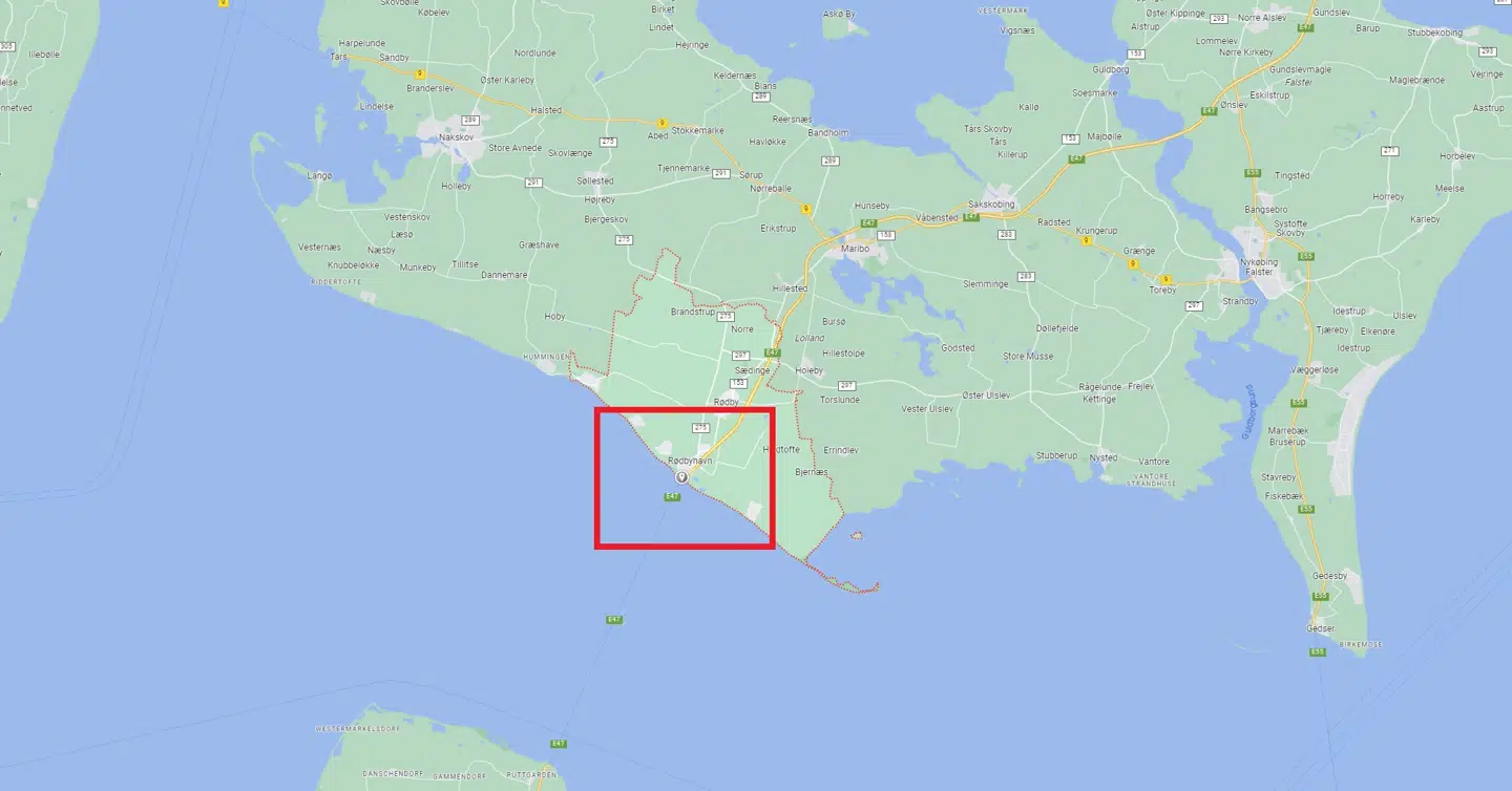 Skærmbillede fra Google Maps