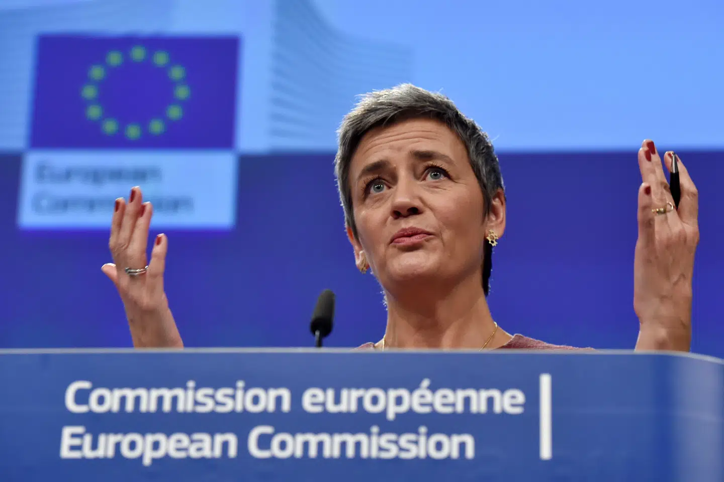 Margrethe Vestager har vakt opsigt som EU's konkurrencekommissær ved at rejse sager mod en række store internationale selskaber. Og det arbejde vil hun gerne fortsætte i den næste kommission. Reuters/Eric Vidal/arkiv