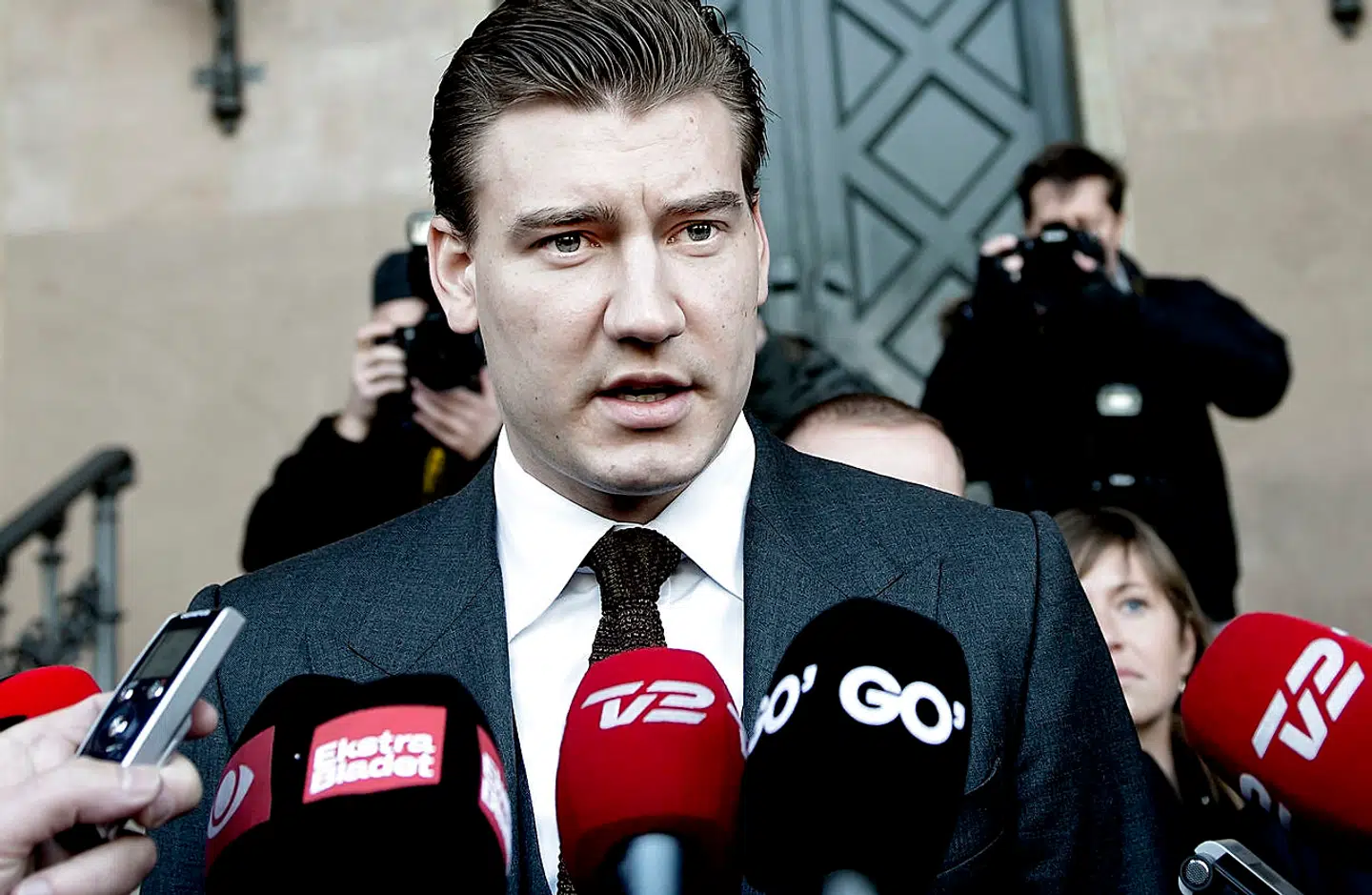 Nicklas Bendtner foran byretten i 2013 sigtet for spirituskørsel i København - 25 år gammel.