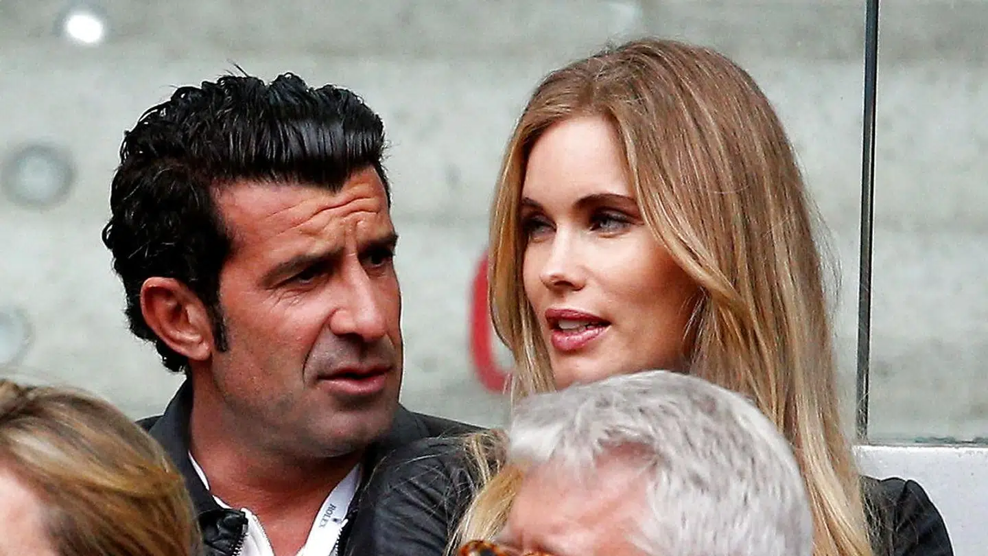 Luis Figo og hustruen Helen Svedin.