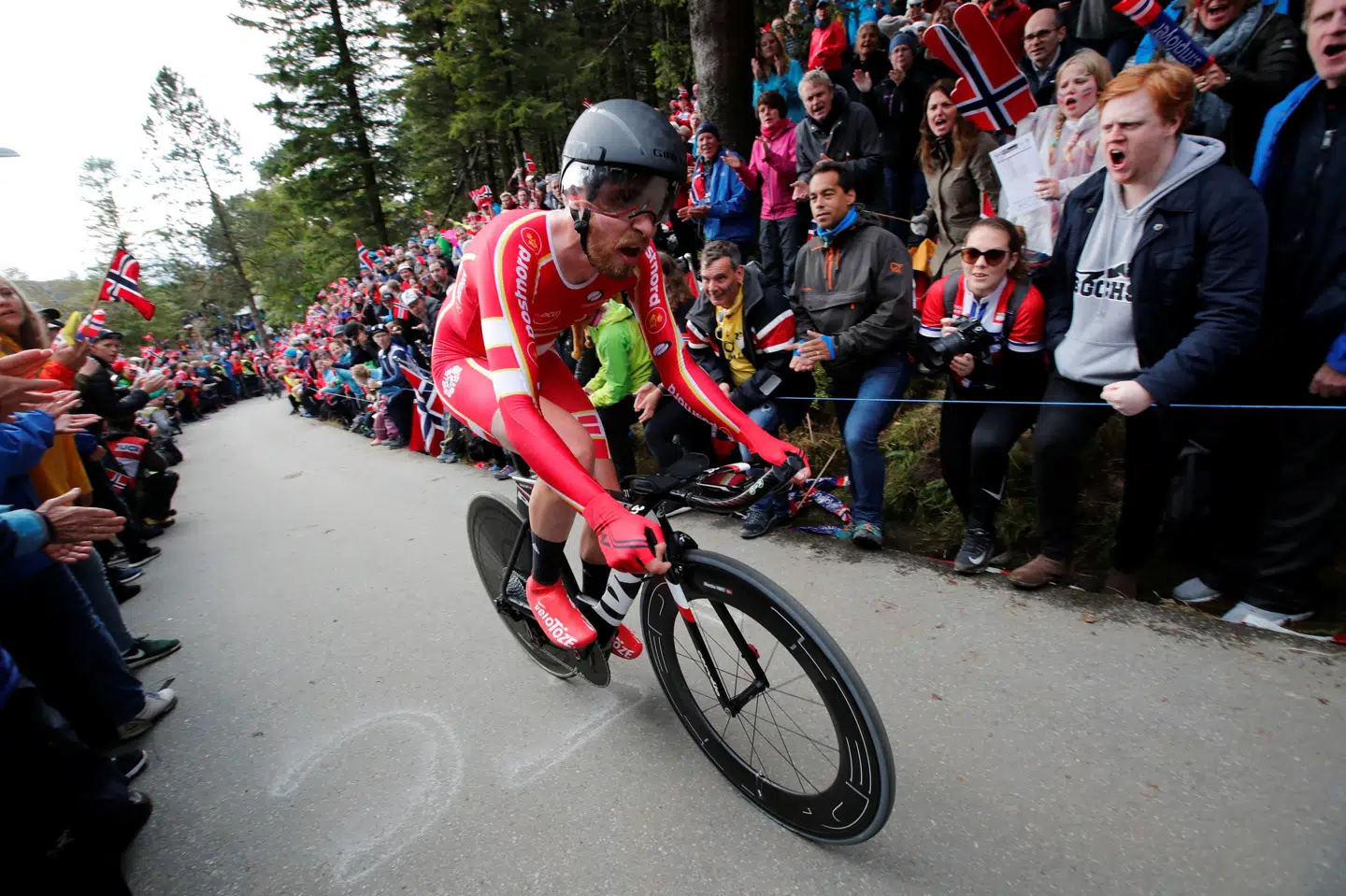 Martin Toft Madsen kørte 52,574 kilometer på en time torsdag. Reuters/Ntb Scanpix/arkivfoto