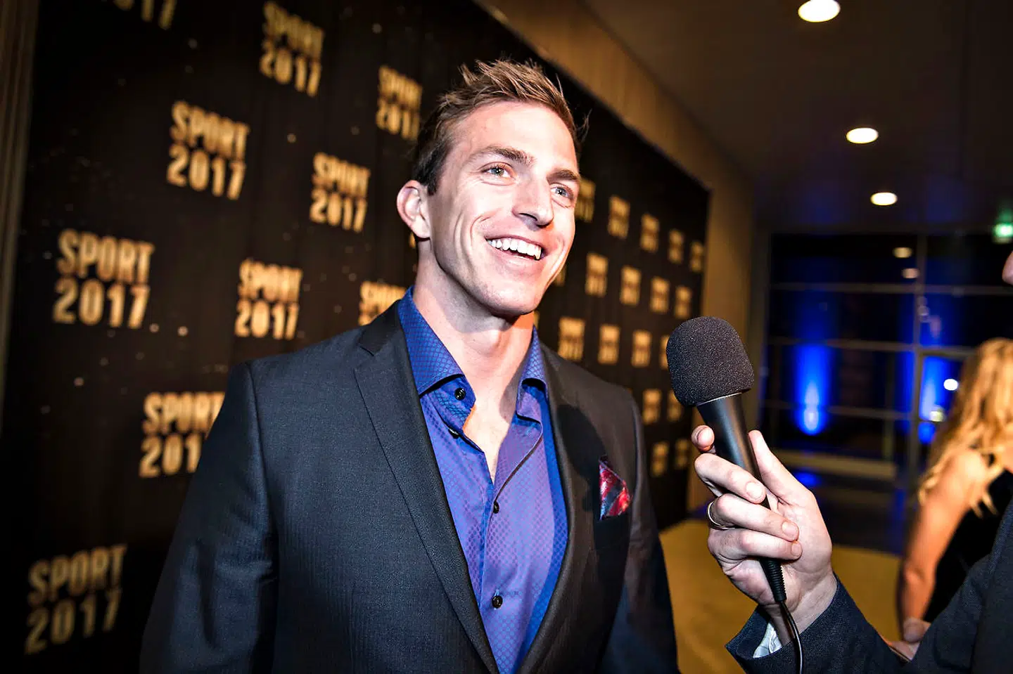 Rene Holten Poulsen ses her ved den røde løber før DRs Sport 2017 i Boxen i Herning.