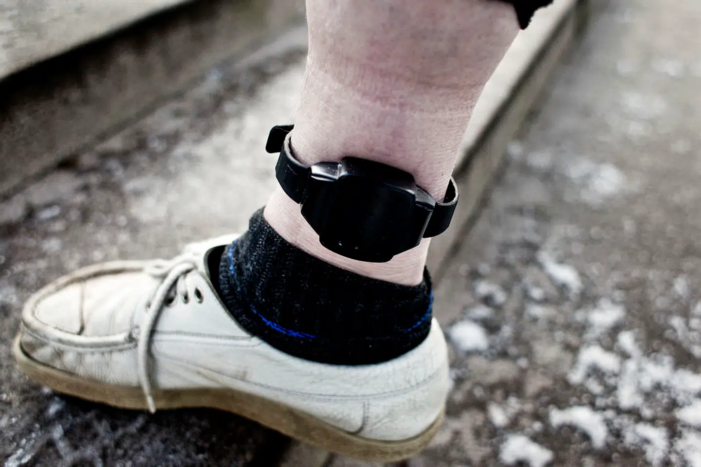 Her ses et eksempel på en fodlænke.