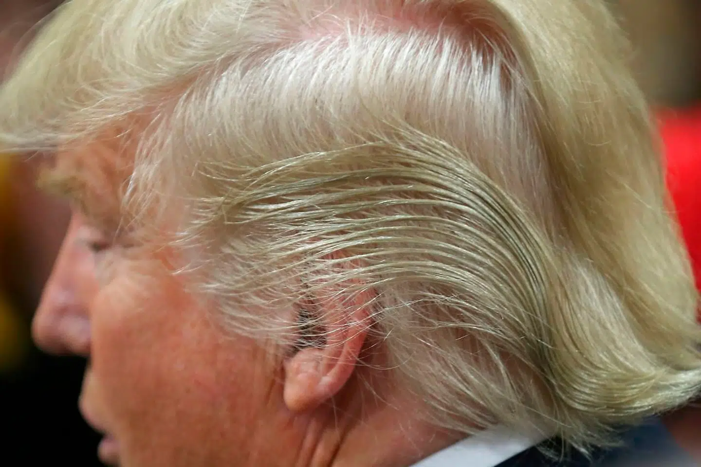 Håret er en vigtig del af præsident Trumps image, og i den nye bog om hans første år i Det Hvide Hus hævder forfatteren at vide, hvorfor præsidentens frisure ser ud, som den gør. (Arkivfoto)