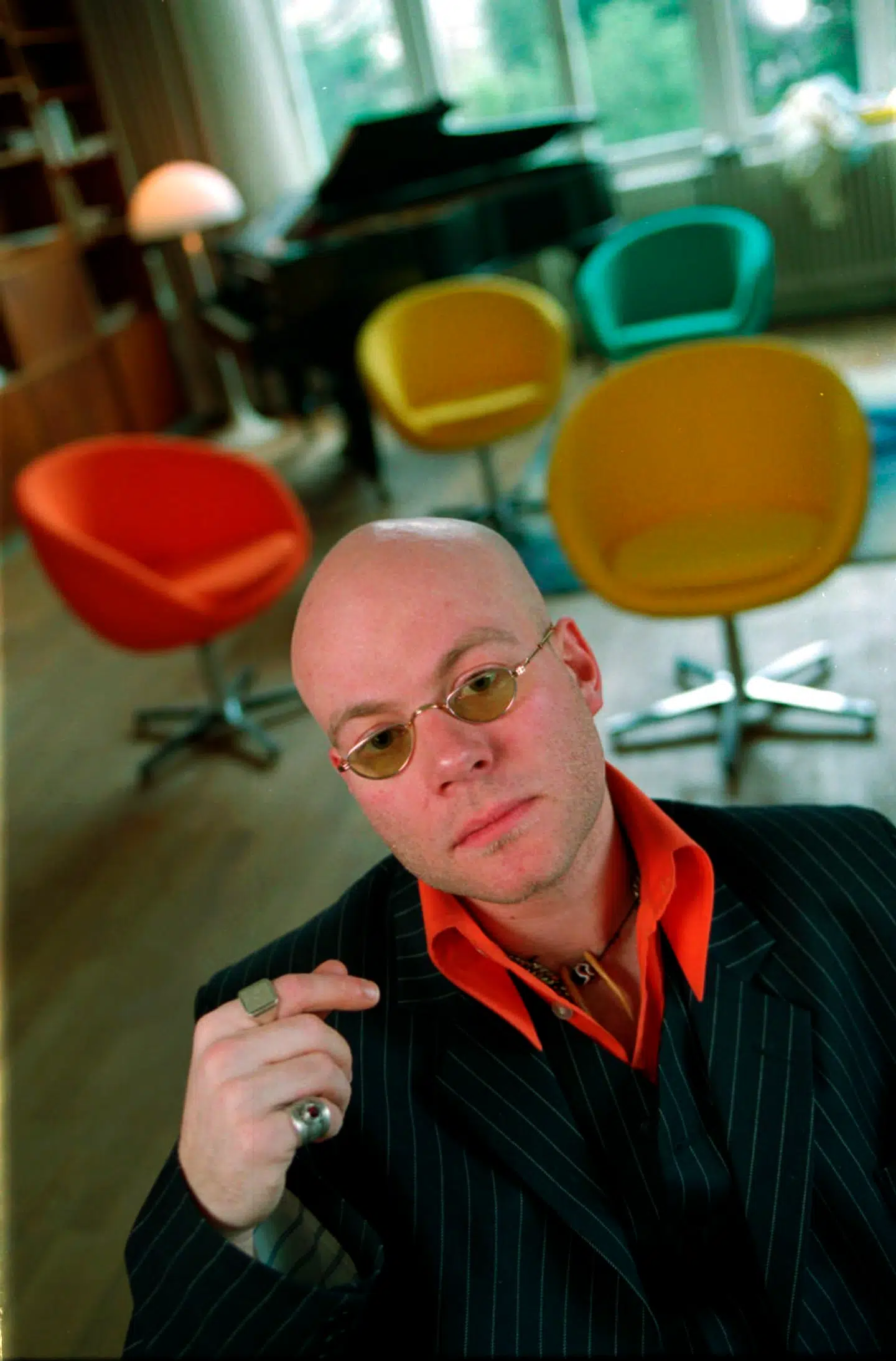 Thomas Blachman i 1995 da han producerede Caroline Hendersons album ’Cinemataztic’ med Kasper Winding. Albummet modtog syv grammyer. Foto Jørgen Jessen