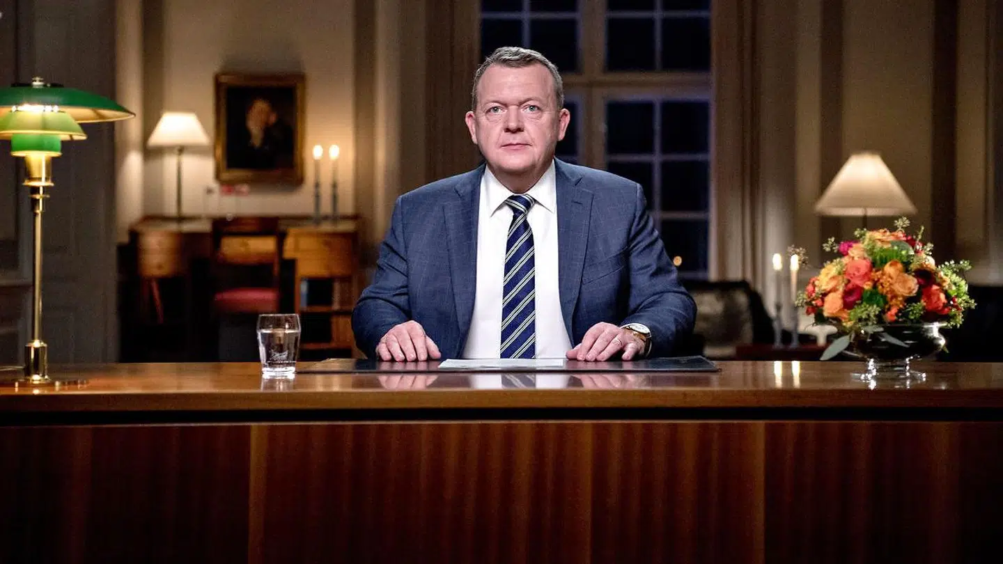Statsminister Lars Løkke Rasmussen holder nytårstale i Statsministeriet 1. januar 2018.