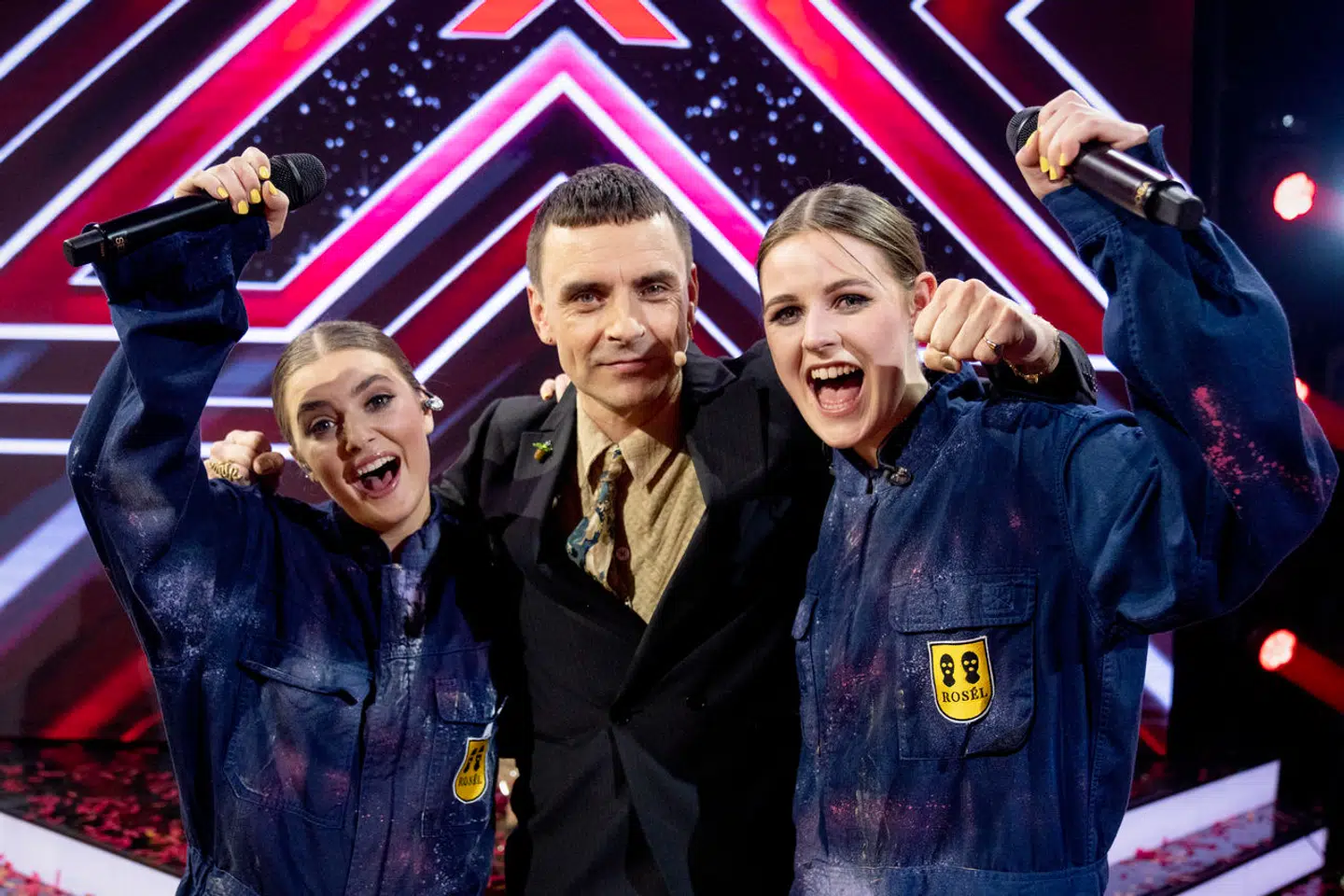 Simon Kvamm og Rosél efter X Factor-sejren (Foto: Bo Amstrup/Ritzau Scanpix)