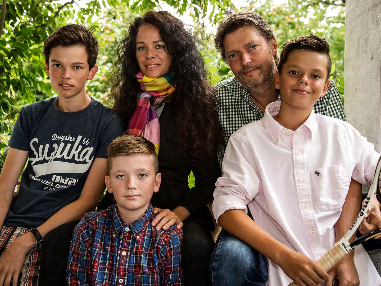 Familien Elhauge i 2013.