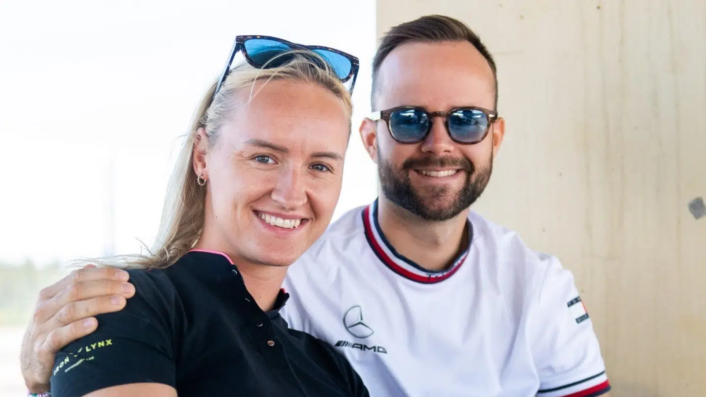 Michelle Gatting og hendes franske kæreste, racerkøreren Jules Gounon.