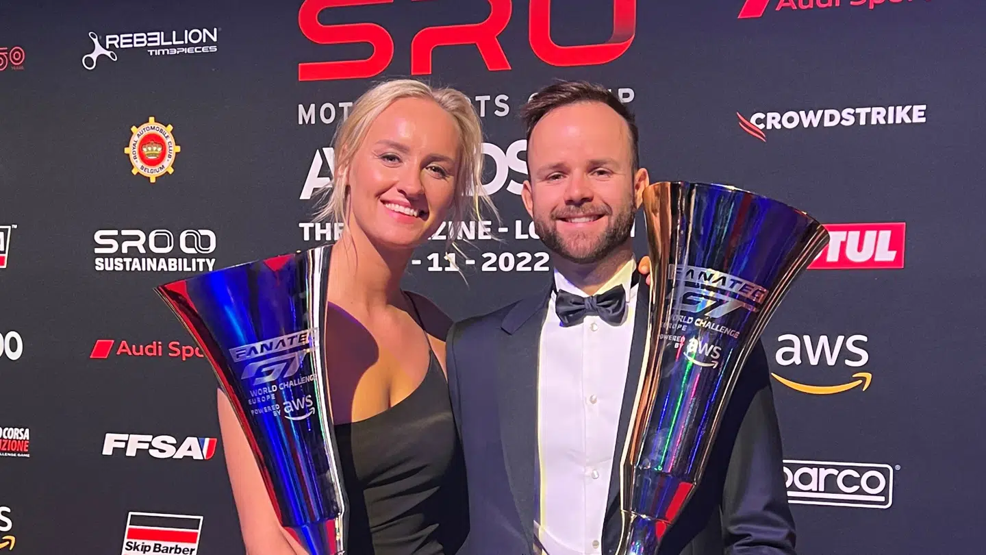 Michelle Gatting og Jules Gounon blev hyldet ved den årlige SRO Galla efter en flot 2022-sæson.