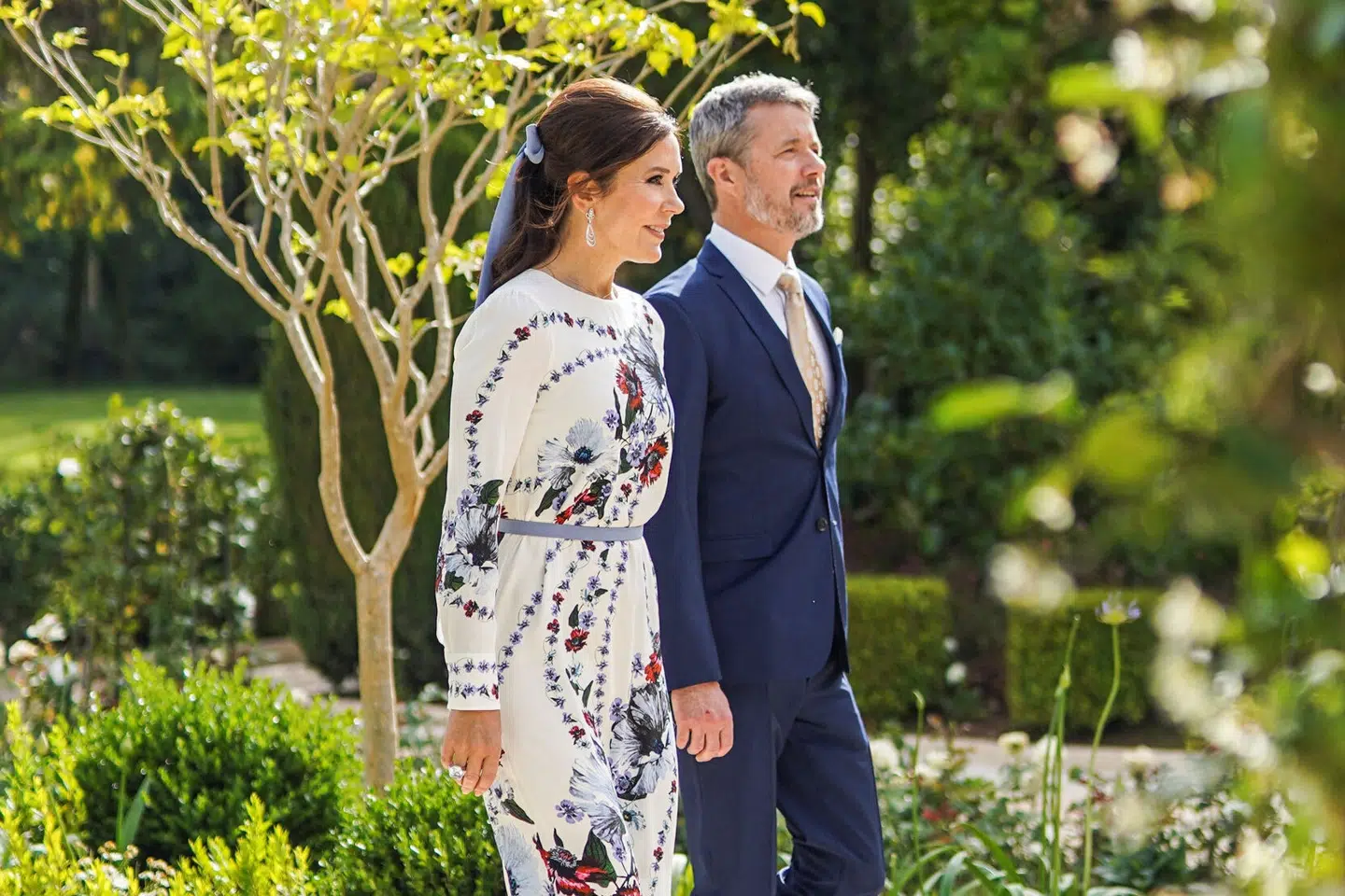 Kronprinsesse Mary og kronprins Frederik til bryllup i Jordan. Royal Hashemite Court (rhc)/Reuters