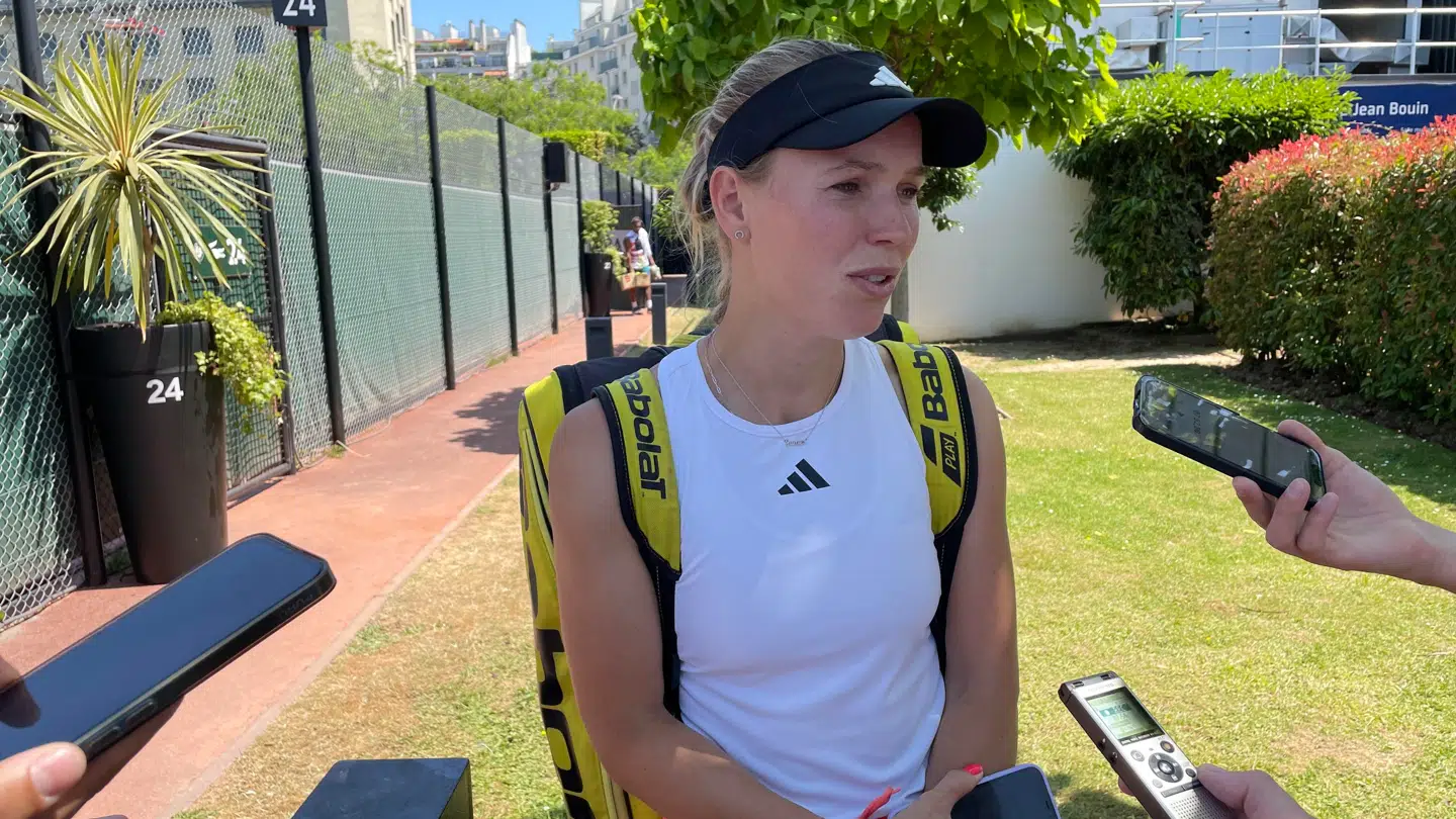 Caroline Wozniacki mødte søndag den danske presse i Paris.