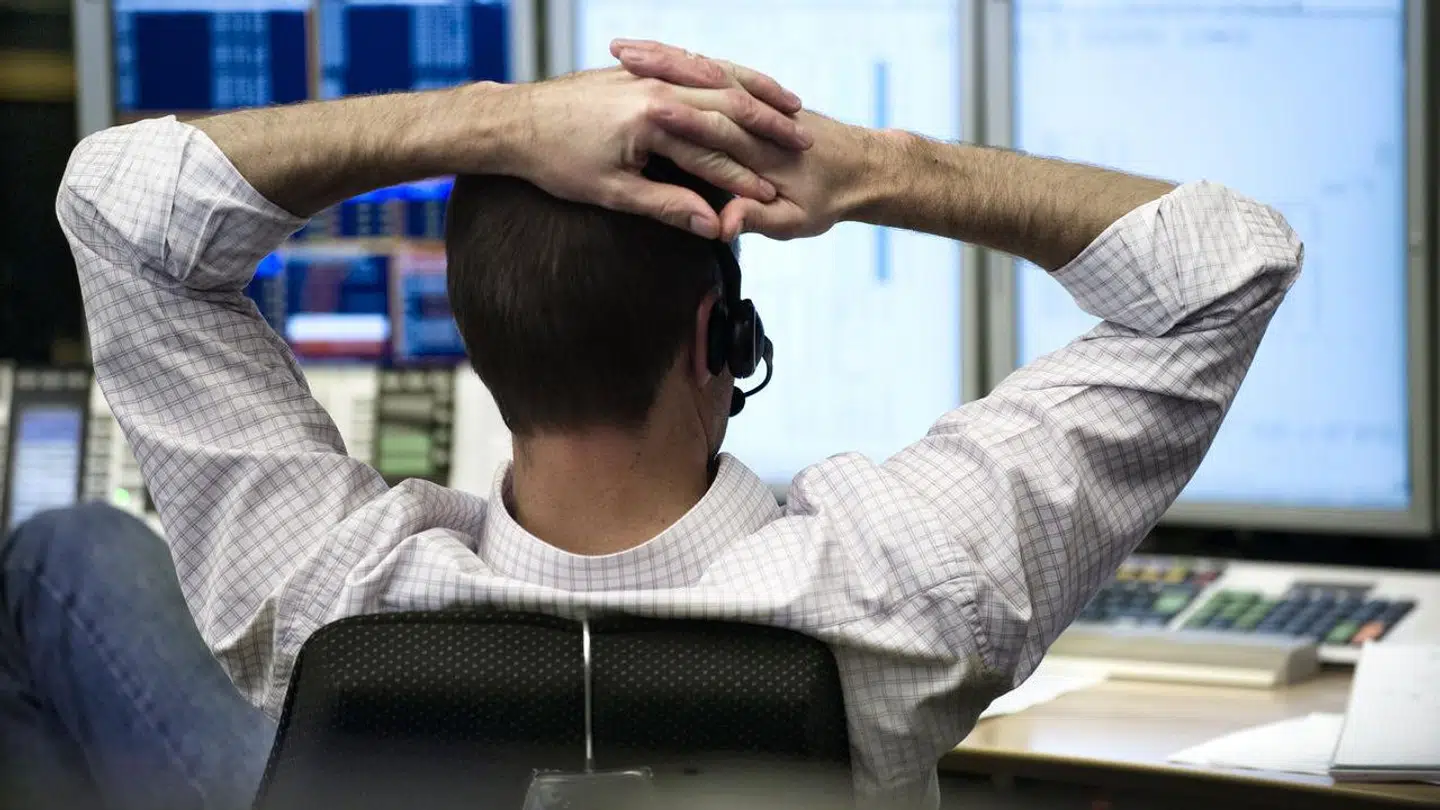 Aktiehandel i Nordea i København onsdag d. 8 oktober 2008.