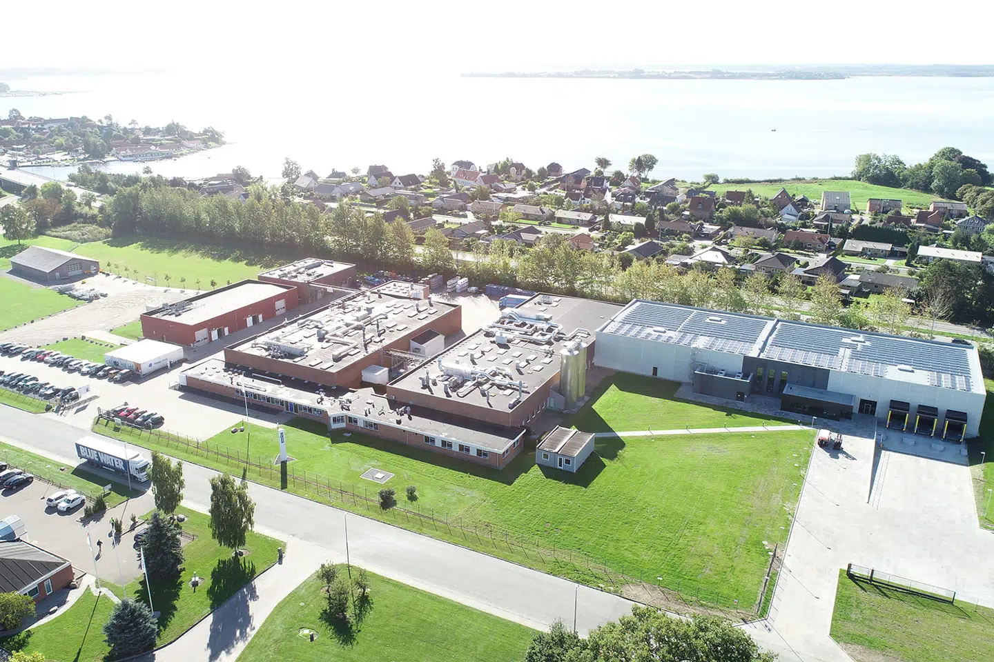 Her ses den danske ingredienskæmpe Chr. Hansens faciliteter i Gråsten.