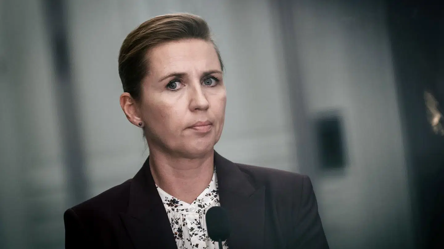 Statsminister Mette Frederiksen til doorstep om situationen ved Nord Stream 1 og 2 ved Statsministeriet tirsdag den 27. september 2022.. (Foto: Emil Helms/Ritzau Scanpix)