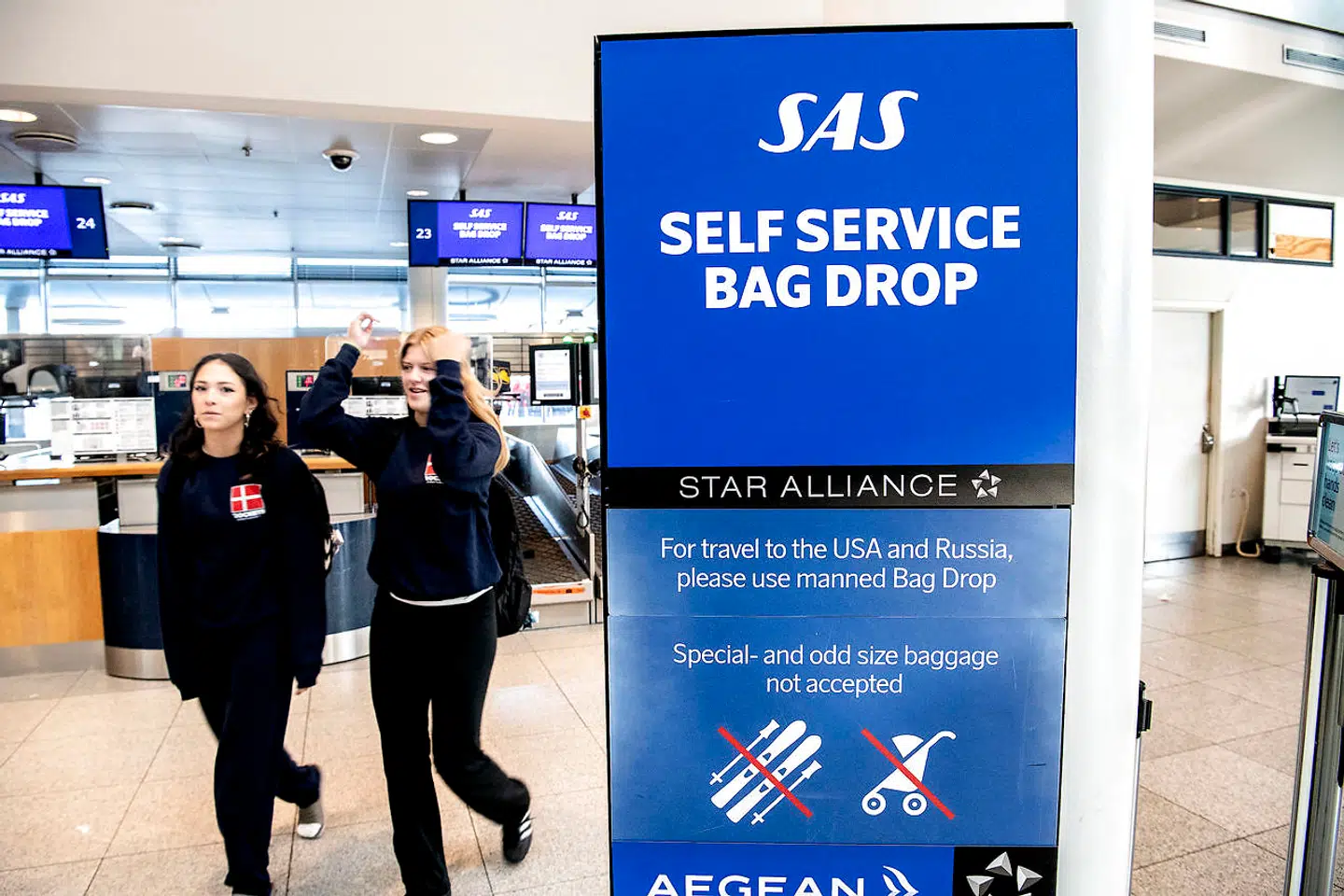 Afgangshallen Terminal 1 i Københavns Lufthavn onsdag den 29. juni 2022. SAS pilot-strejke er midlertidigt afblæst.. (Foto: Nils Meilvang/Ritzau Scanpix)