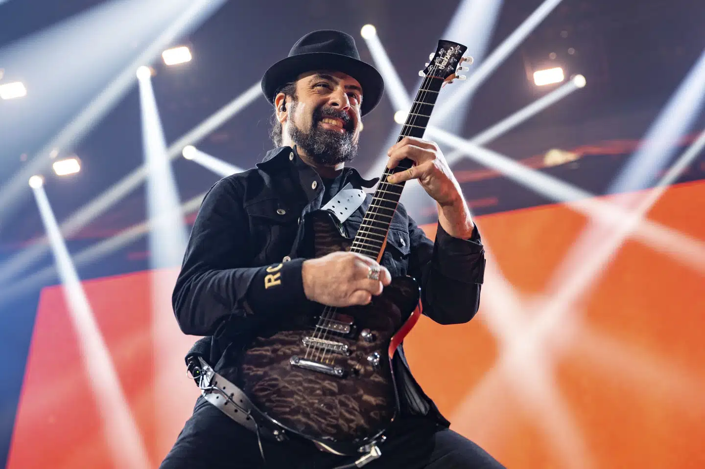 Rob Caggiano stopper som guitarist for Volbeat efter ti år på scenen med det danske band. (Arkivfoto). Rob Grabowski/Ritzau Scanpix