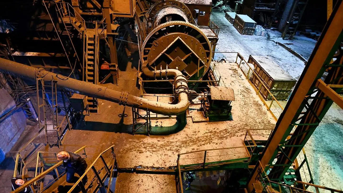 Her ses et billede fra den russiske minegigant Norilsk Nickel - også kaldet Nornickel.