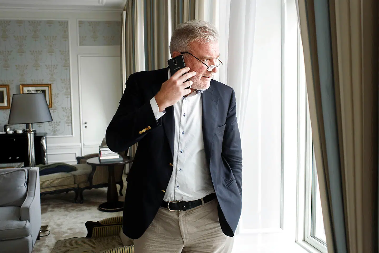 Lars Seier Christensen i hans faste suite på Hotel D' Angleterre