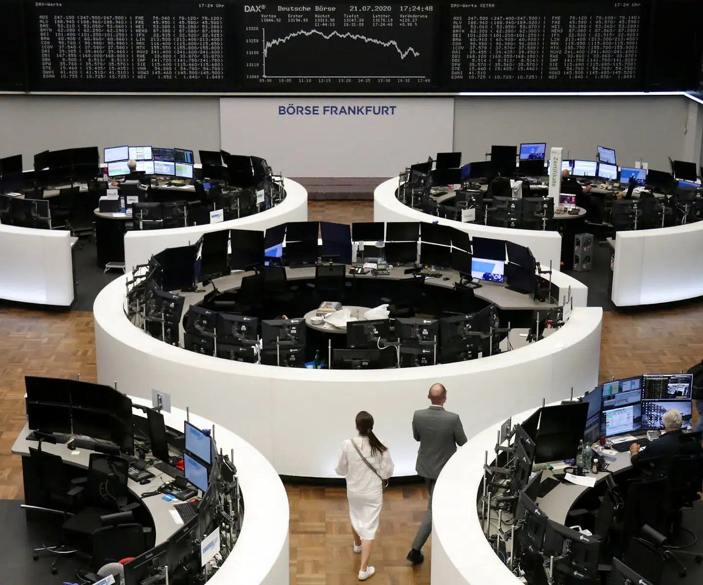The German share price index DAX graph is pictured at the stock exchange in Frankfurt, Germany, July 21, 2020. REUTERS/Staff