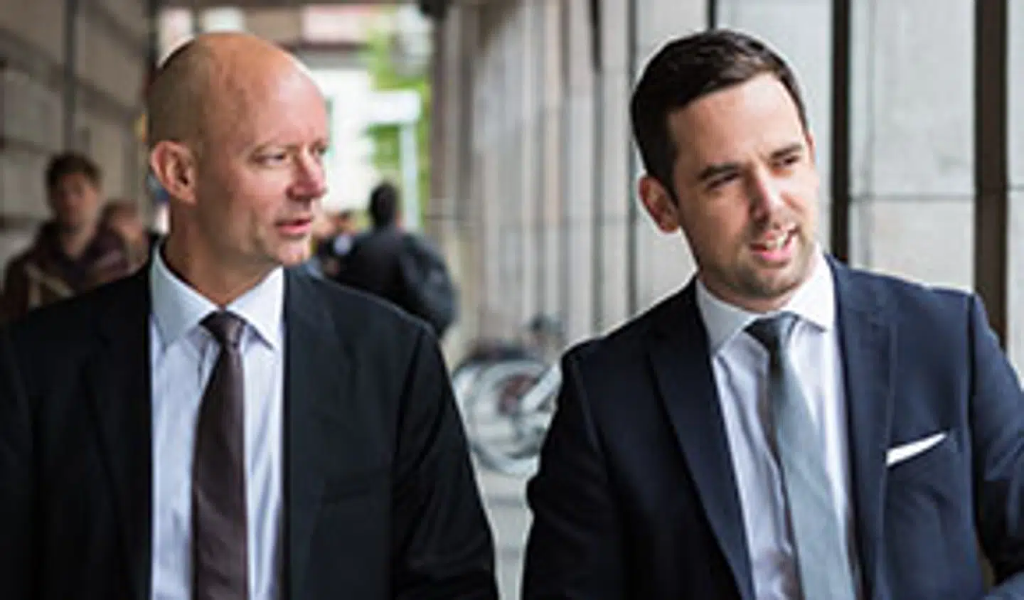 Til venstre ses Jonas Edholm og til højre ses David Harris.